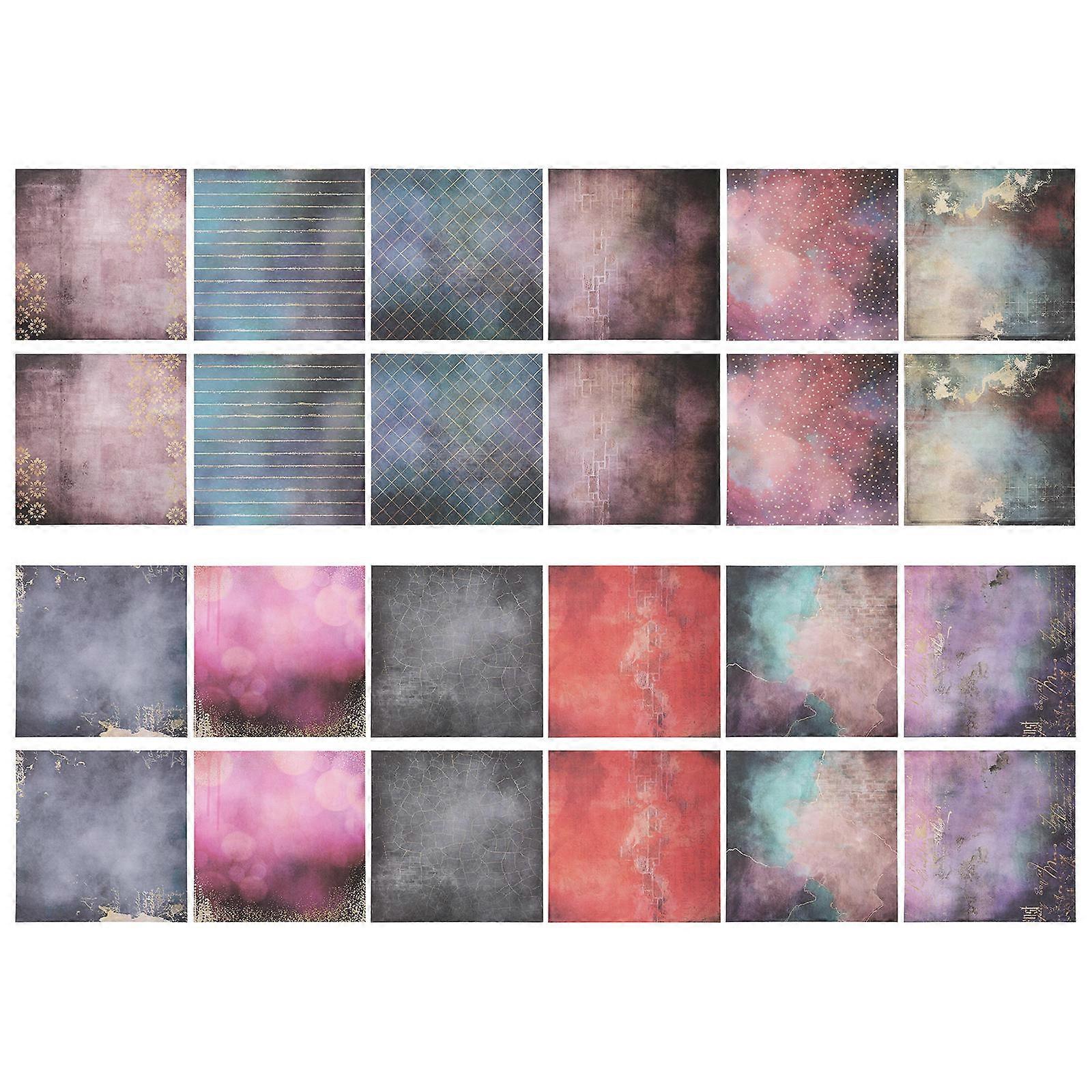 Background Paper For Scrapbooking Scrapbook Papers For Card Making Assorted Color 6 Inch Textured Paper Scrapbooking Craft Enthusiasts 24Pcs