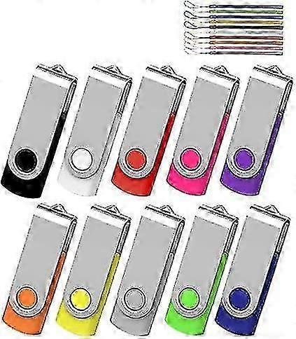 1gb Usb Flash Drive 10 Pack,  Premium Usb2.0 Classic Swivel Usb 1gb Flash Drive Pen Drive Memory Stick Thumb Drive Bulk Jump Drive Computer Data Stora