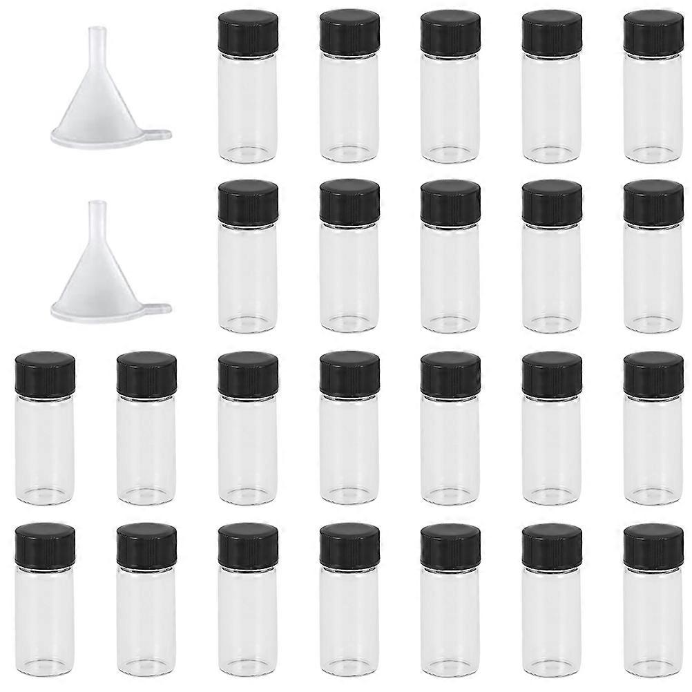 Clear Glass Vial Bottles 48Pcs for Storage Use with Funnels