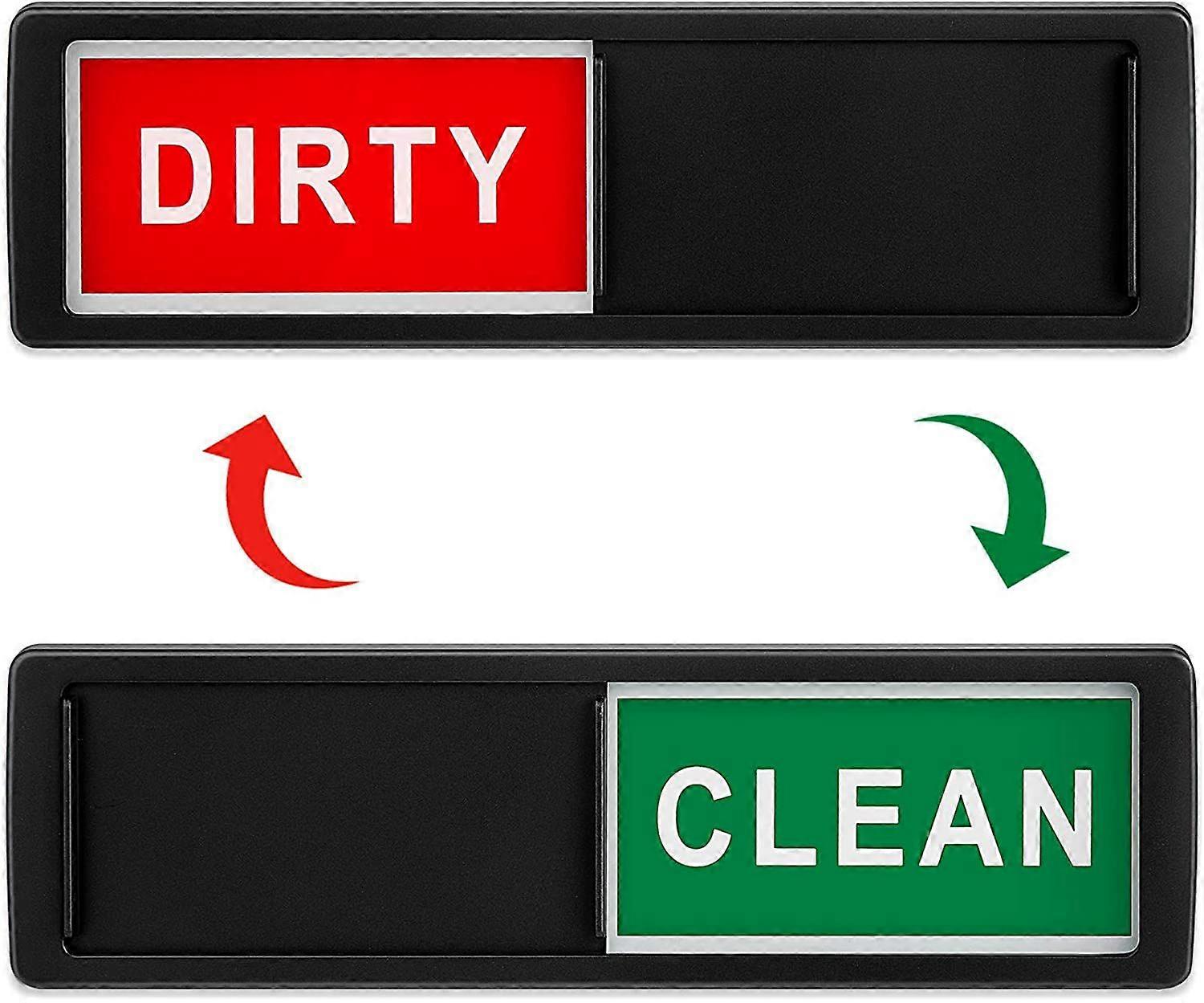 Dishwasher Magnet Clean Dirty Sign Shutter Only Changes When You Push It Non-scratching Strong Magnet Or 3m Adhesive Options (black)-