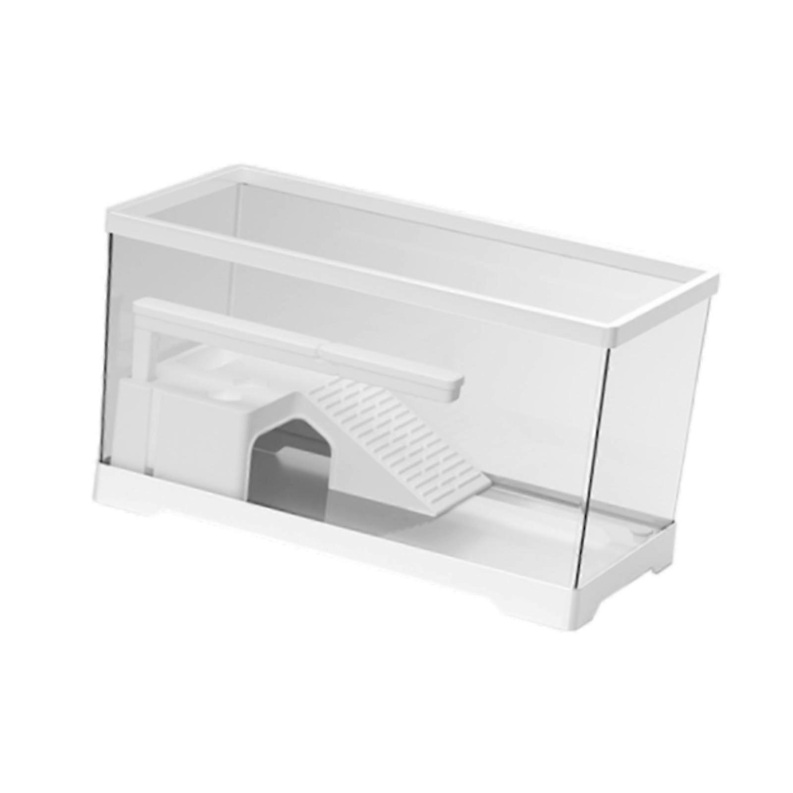 Turtle Tank Bottom Drainage Resting Feeding Box Reptile Habitat Indoor Decor