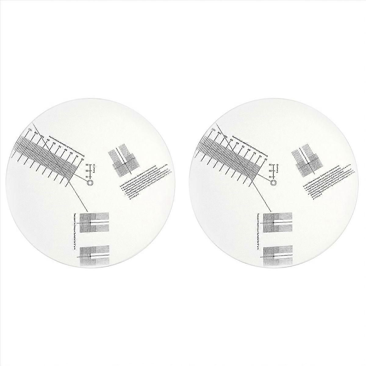 2X Anti-Sliding LP Vinyl Record Pickup Calibration Plate Distance Gauge Protractor Adjustment Tool R