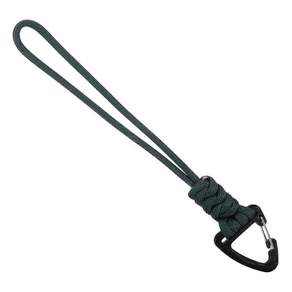 Braided Keychain Lanyard 5Pcs Dark Green Polyester with Rust-Proof Durability for Decor