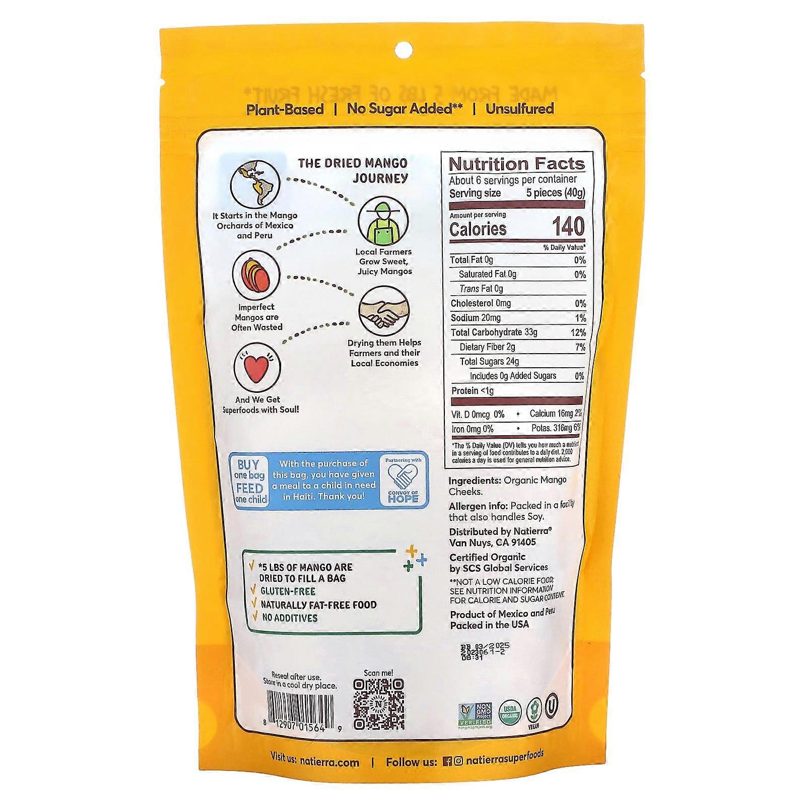 Organic Dried Mango Cheeks, 8 oz (227 g)