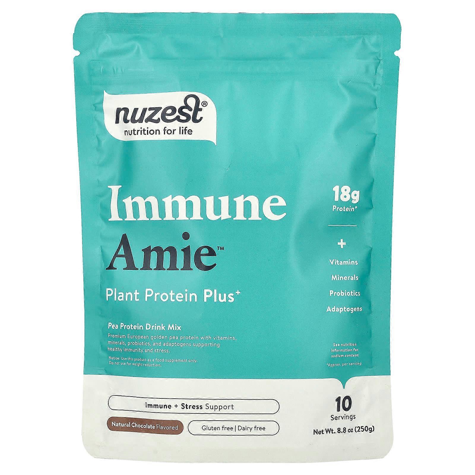 Immune AmieÃÂ¢ÃÂÃÂÃÂÃÂÃÂÃÂ¢, Plant Protein Plus+, Natural Chocolate, 8.8 oz (250 g)