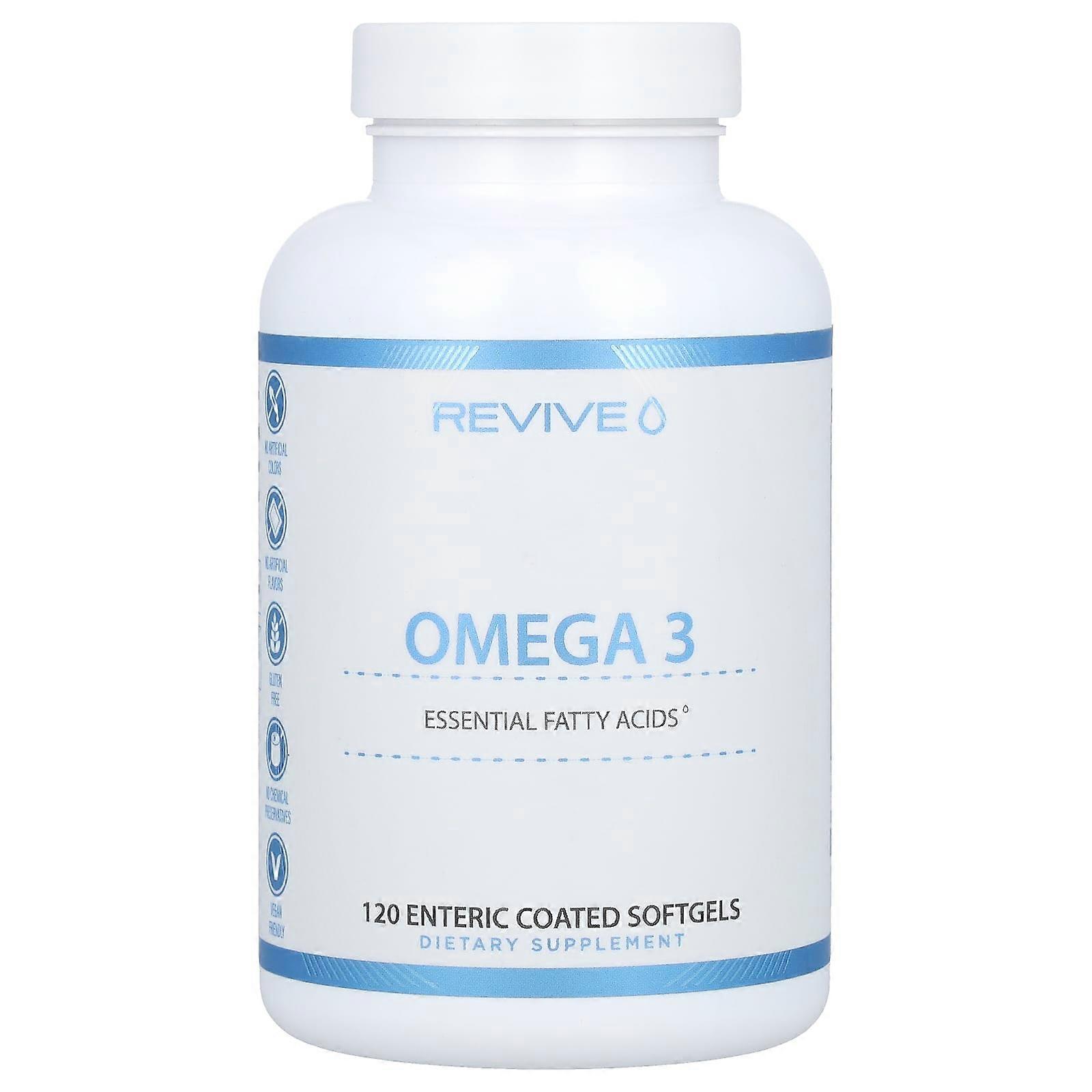 Revive, Omega 3, 120 Enteric Coated Softgels