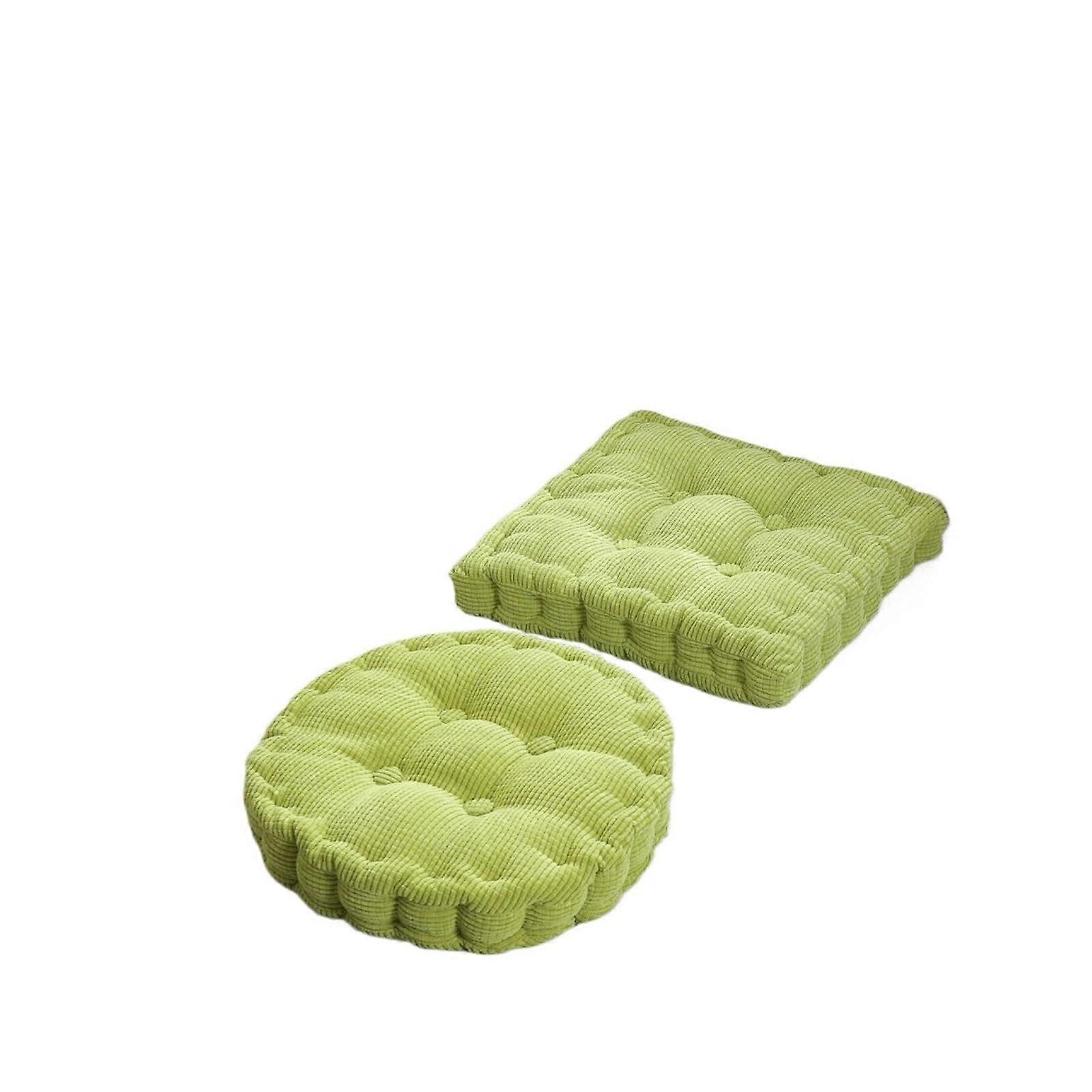 Meditation Cushion Corduroy Tufted Thickened Floor Seat Cushion 45x45 Cm Green Round And Square Balcony For Adults
