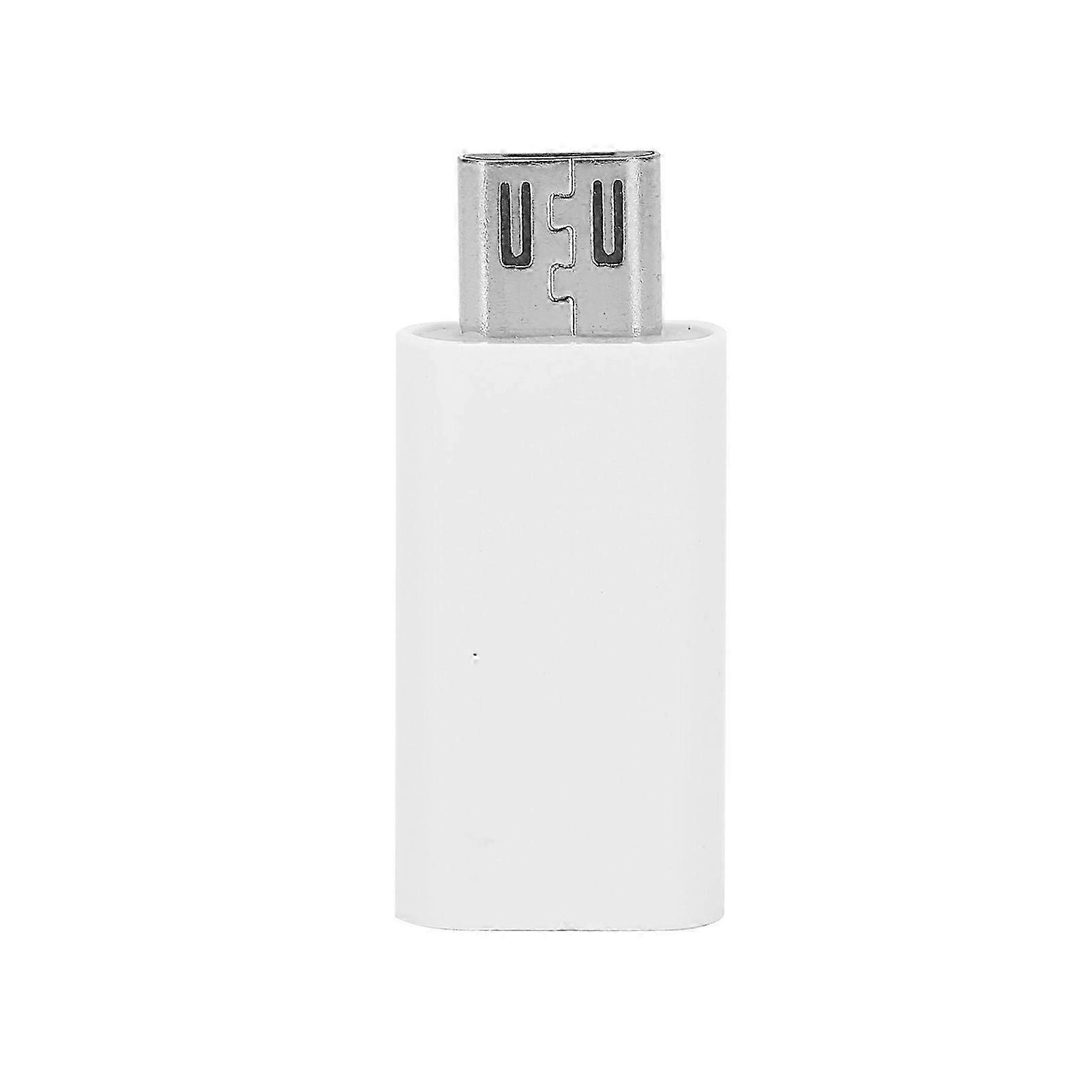 TypeC Female to Micro USB Male Transfer Adapter Convert Connector Fast Charging(White )