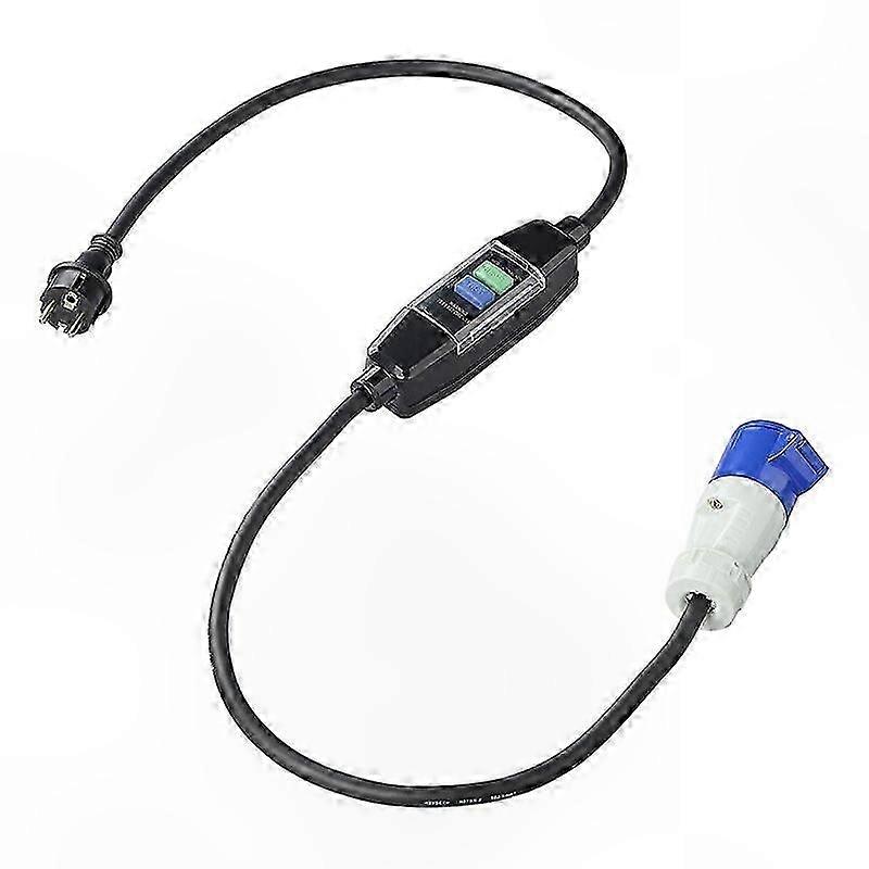 150cm 3x2.5mm² Power Cable with Schuko to CEE Connector and Residual Current Device for Electrical Safety