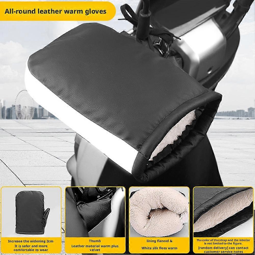 Thick Warm Windproof Motorcycle Gloves Winter Handlebar Muffs Cover