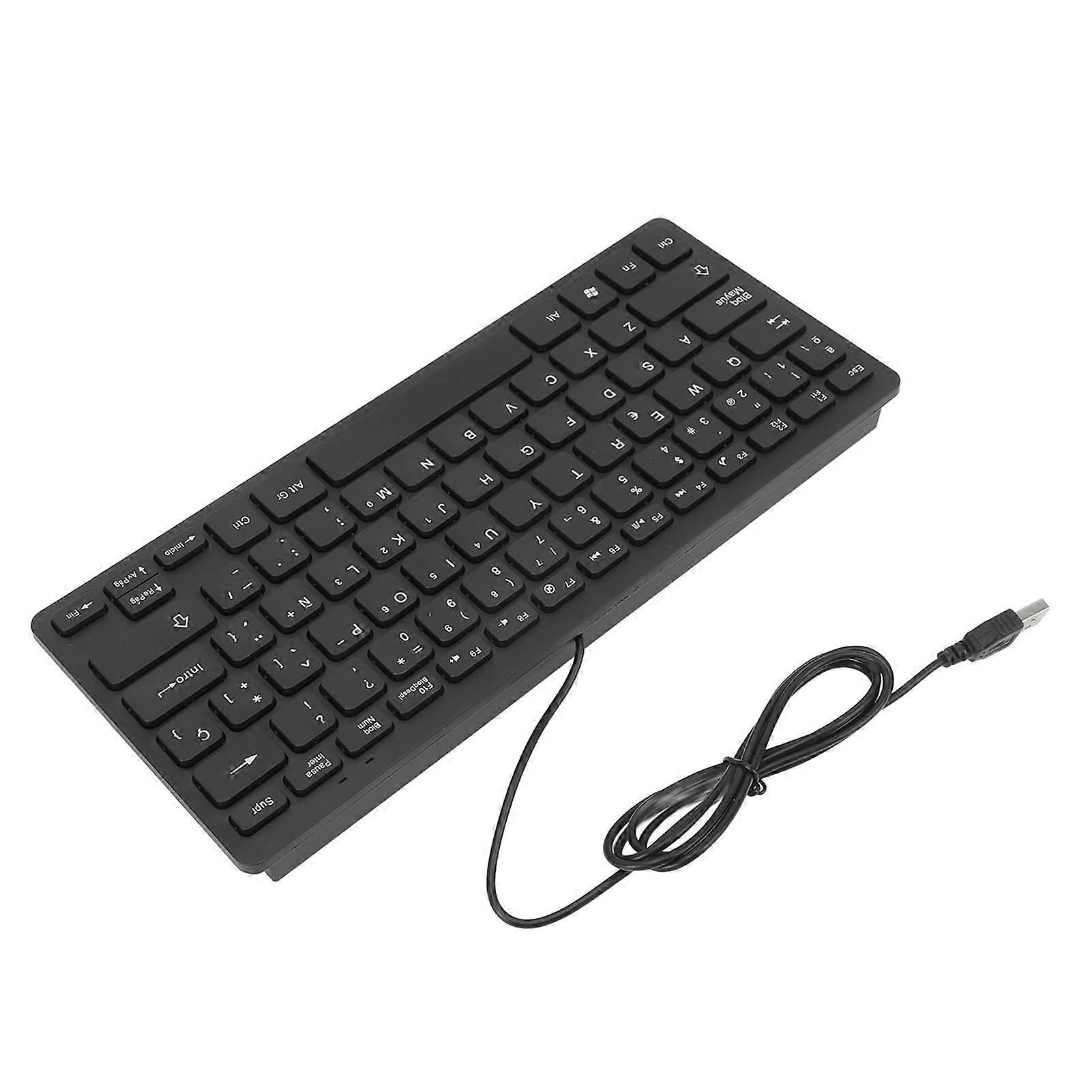 Ultra Thin Keyboard Bilingual USB 2.0 Plug and Play Splash Proof Spanish QWETZ Layout For Home Use