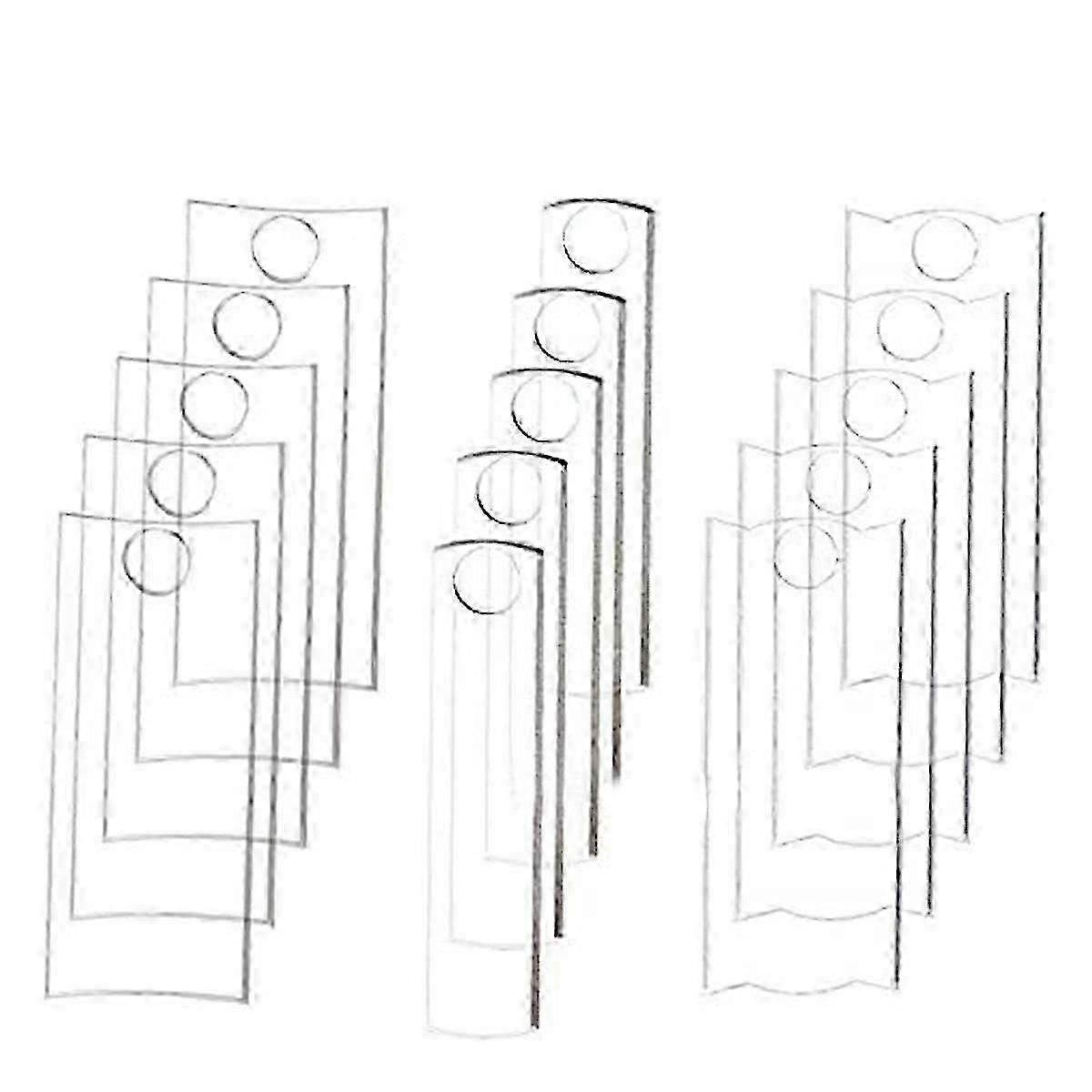 15Pcs Name Plate Compatible for 40 Oz Cups Blank Name Tag Acrylic Nameplate Lid Topper for Bottle Hwy