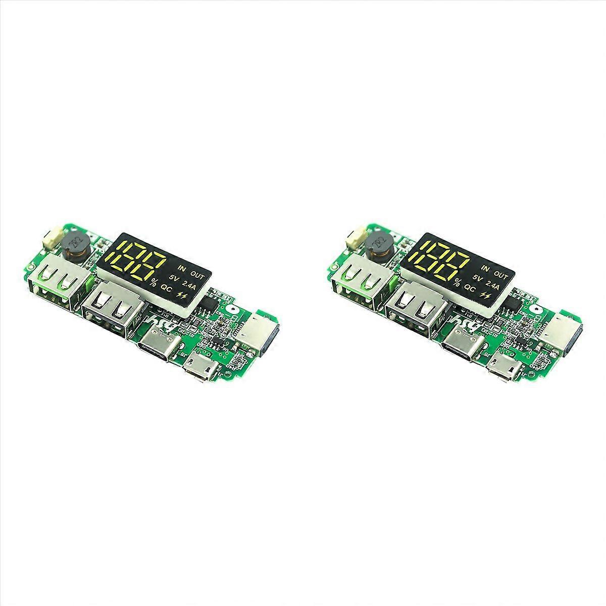 Digital Display Charging Module 5V 2.4A Three Charging Port