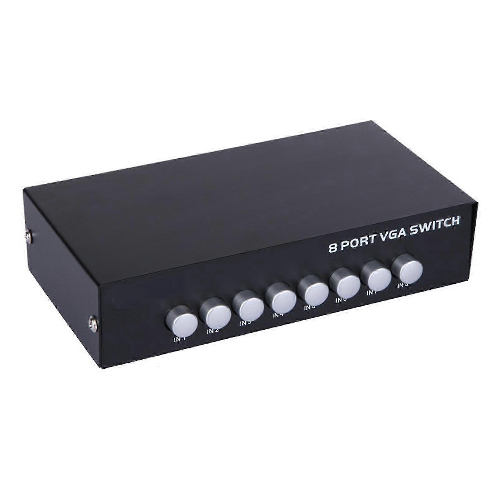 25-26 Easy to Install 8 Port VGA Switch 8 xVGA HDF-15 Male Video Input Interface