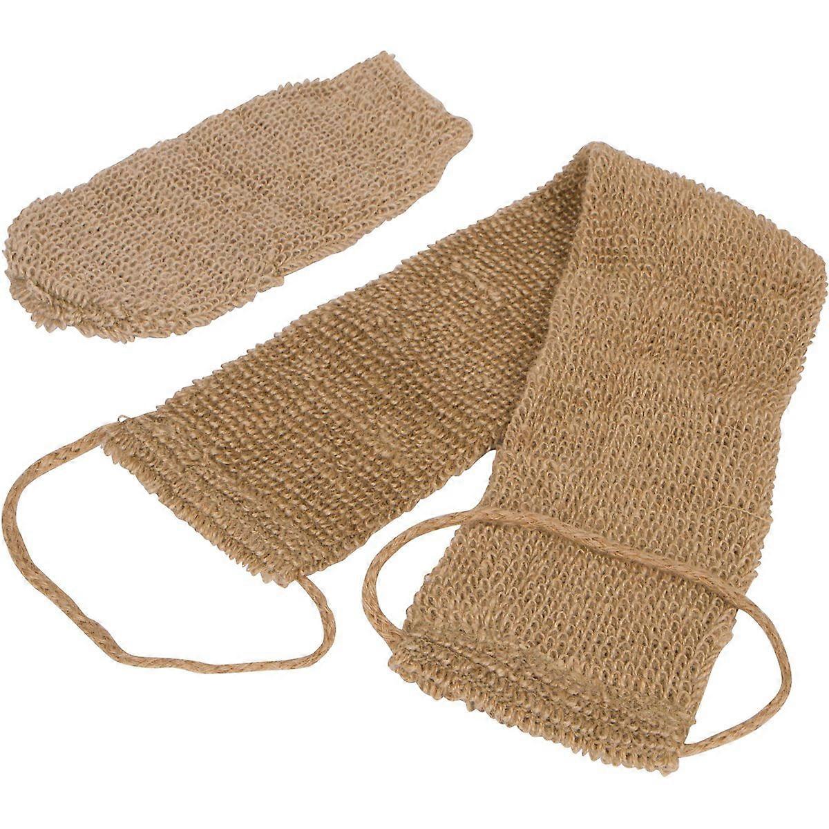 Back and Body Scrubber Exfoliating with Exfoliating Loofah Pad for Shower,Loofah Strap Back Sponge f