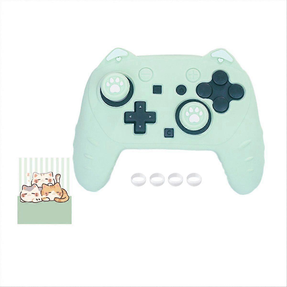 For 2 Pro Cat Controller Skin Grips Set Cute, Soft, Anti-Slip Protective Cover Comfortable Game