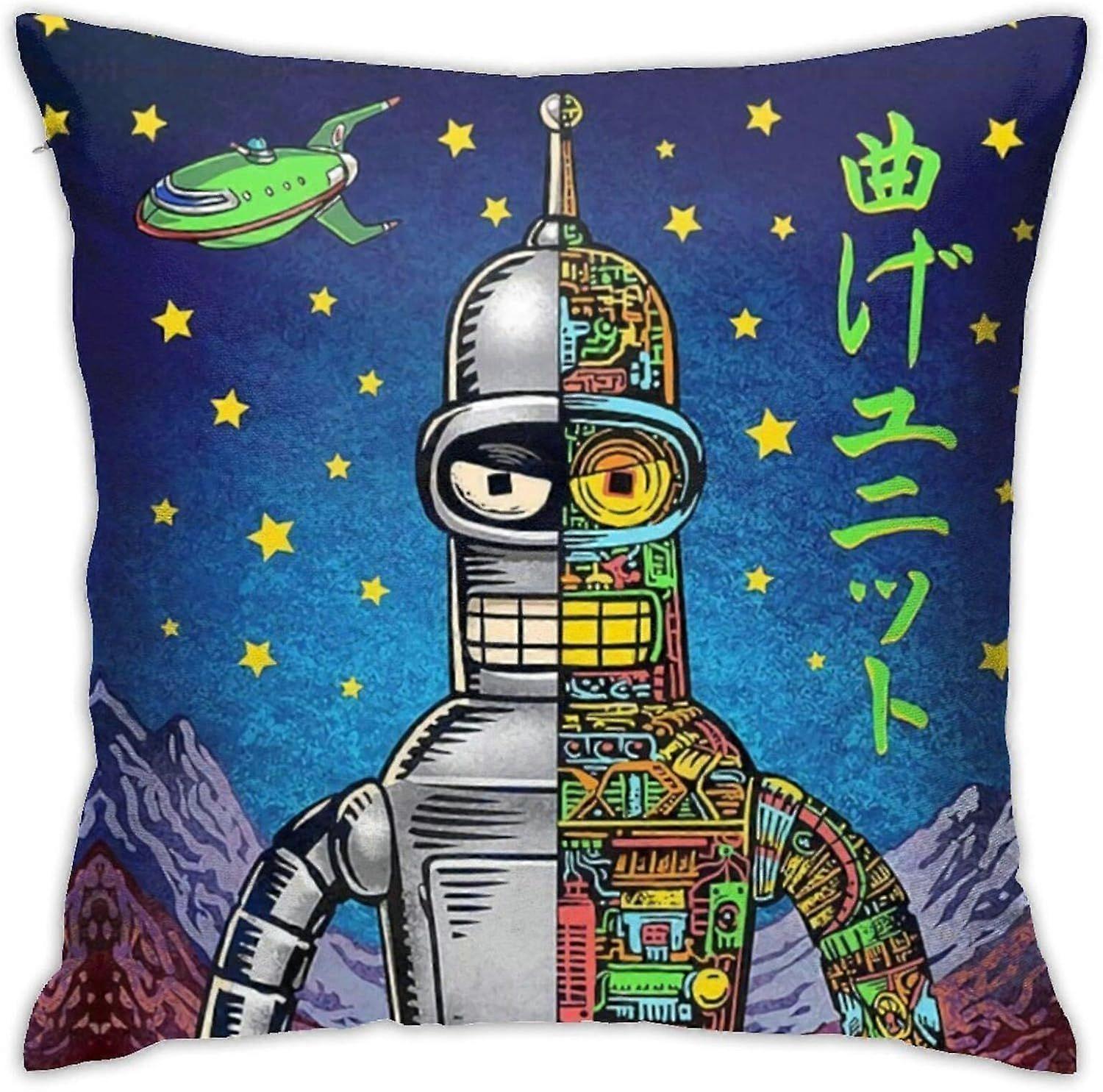 v214 Futur-AMAベンダースクエア両面印刷枕カバーソファクッションカバーホーム装飾枕カバー標準サイズ18x18in-TB214 ij214