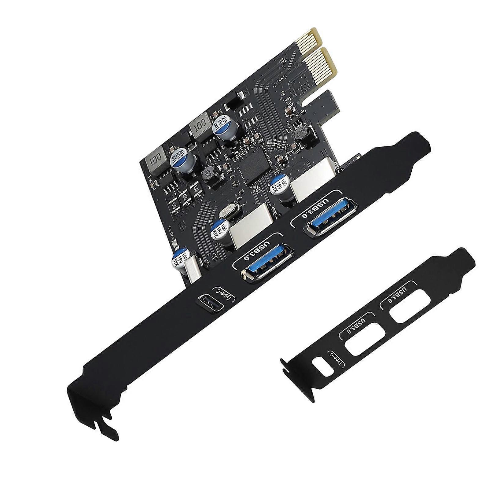Desktop PC USB Expansion Card, PCIe to USB3.0 with 18W Fast Charging, 3 port USB 3.0 PCIe Card, Multicolor