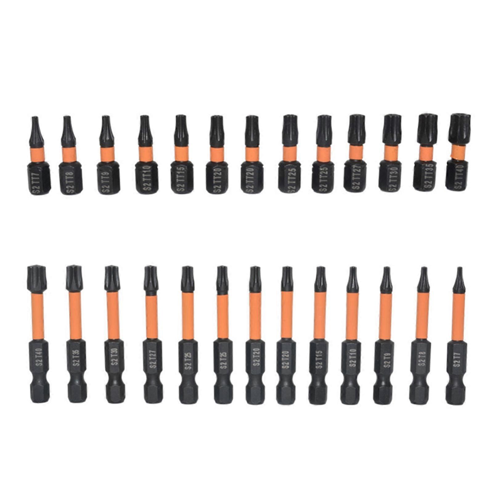 Durable Set with Magnetic Holder 1/4 Inch Bit Set for Cordless Screwdriver with Magnetic Bit Holder Multi-sizes 26pcs Multicolor