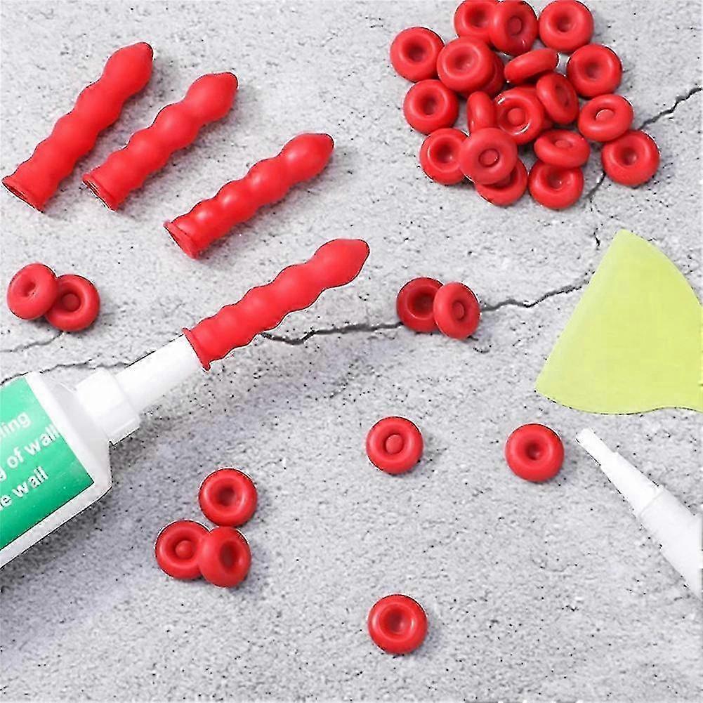 Leak-Proof Caulking Nozzle Set with Caps, Durable Silicone Sealant Tips for Glass Glue &Gun