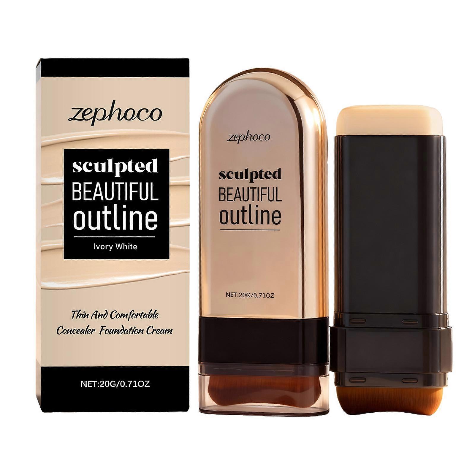 20g Ivory White Concealing Foundation Stick - Lightweight, even, and provides coverage for facial imperfections; moisturizing and luminous finish.