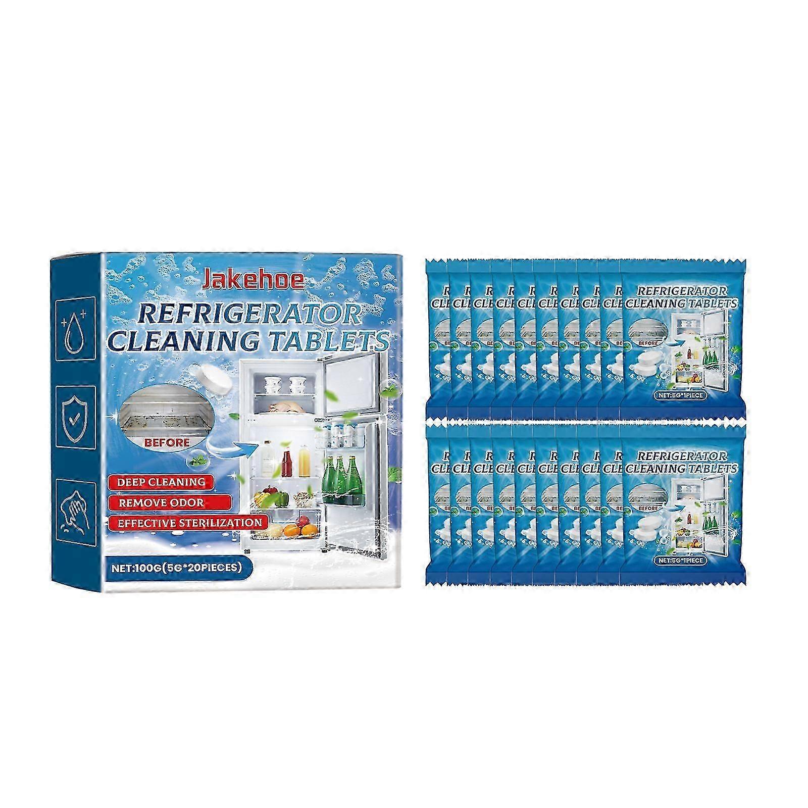 Multi-Purpose Refrigerator Cleaning Tablets  Odor  Stain Removal, Fresh Fruity Scent