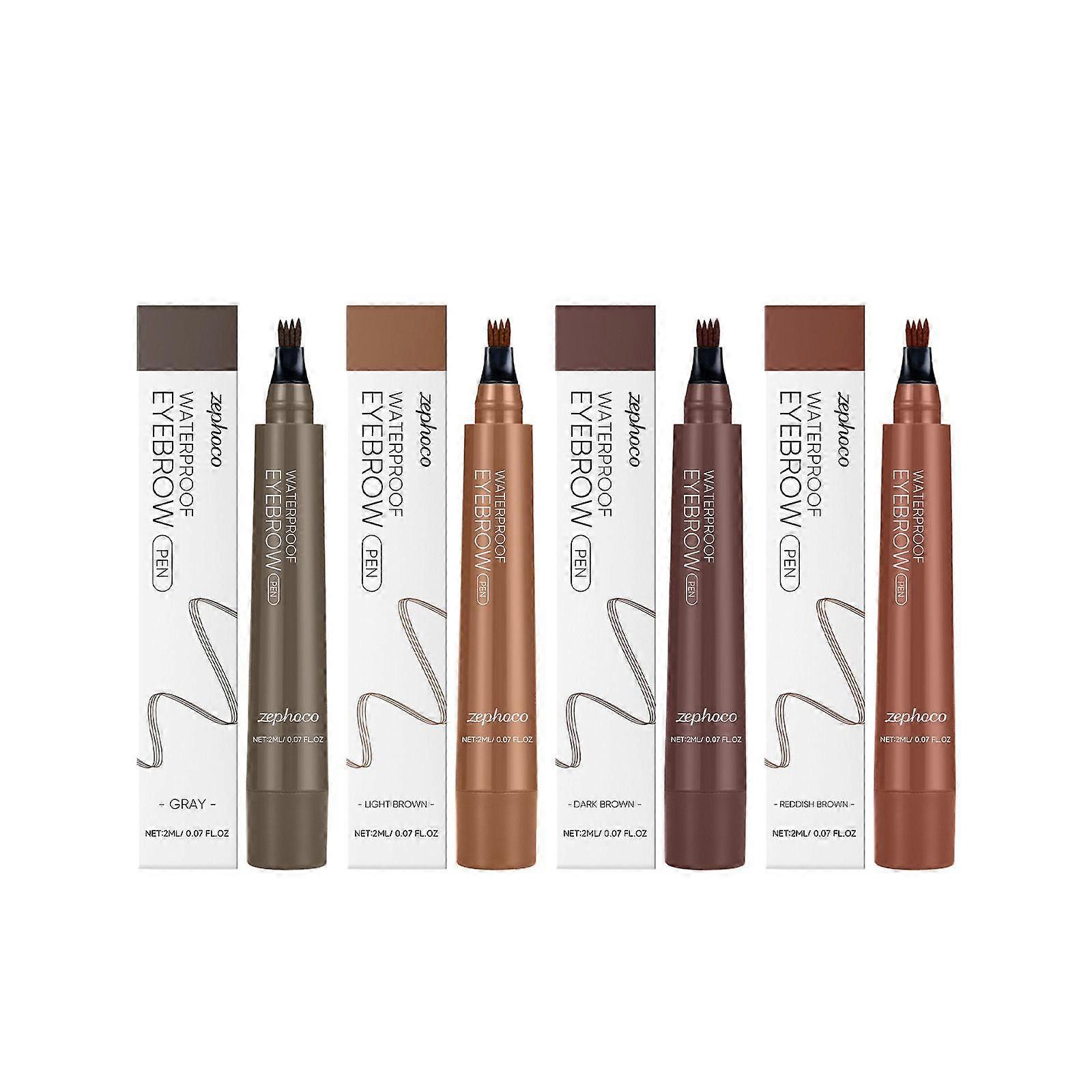 The Zephoco Four-Prong Waterproof Eyebrow Pencil Series Ensures That Your Makeup Won't Smudge During Daily Outings. It Features A Natural Flow And Ext