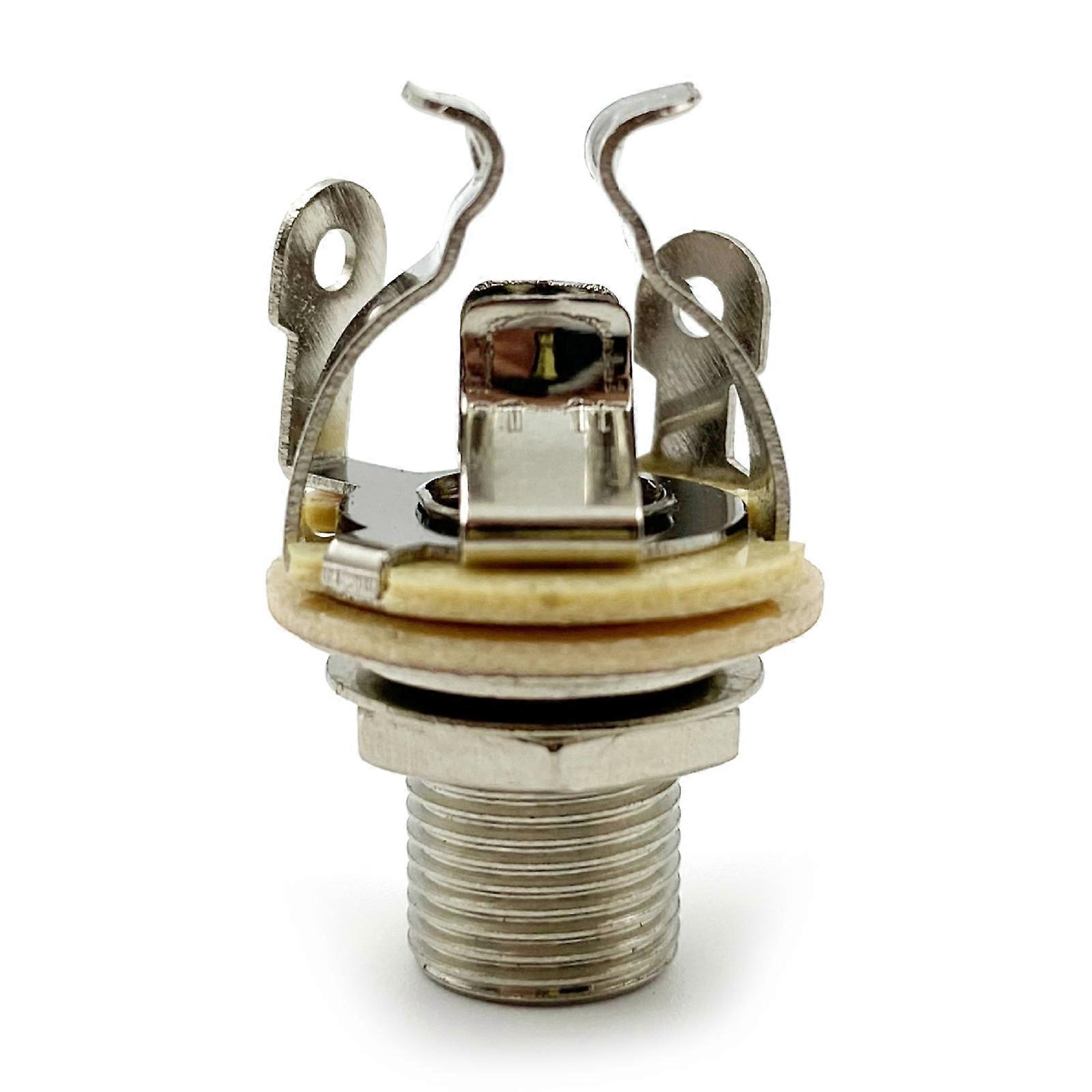 Noise Reducing Guitar Pickup Jacks Good Fidelities Audios Transfer Brass Construction for String Vibration Detection  Silver