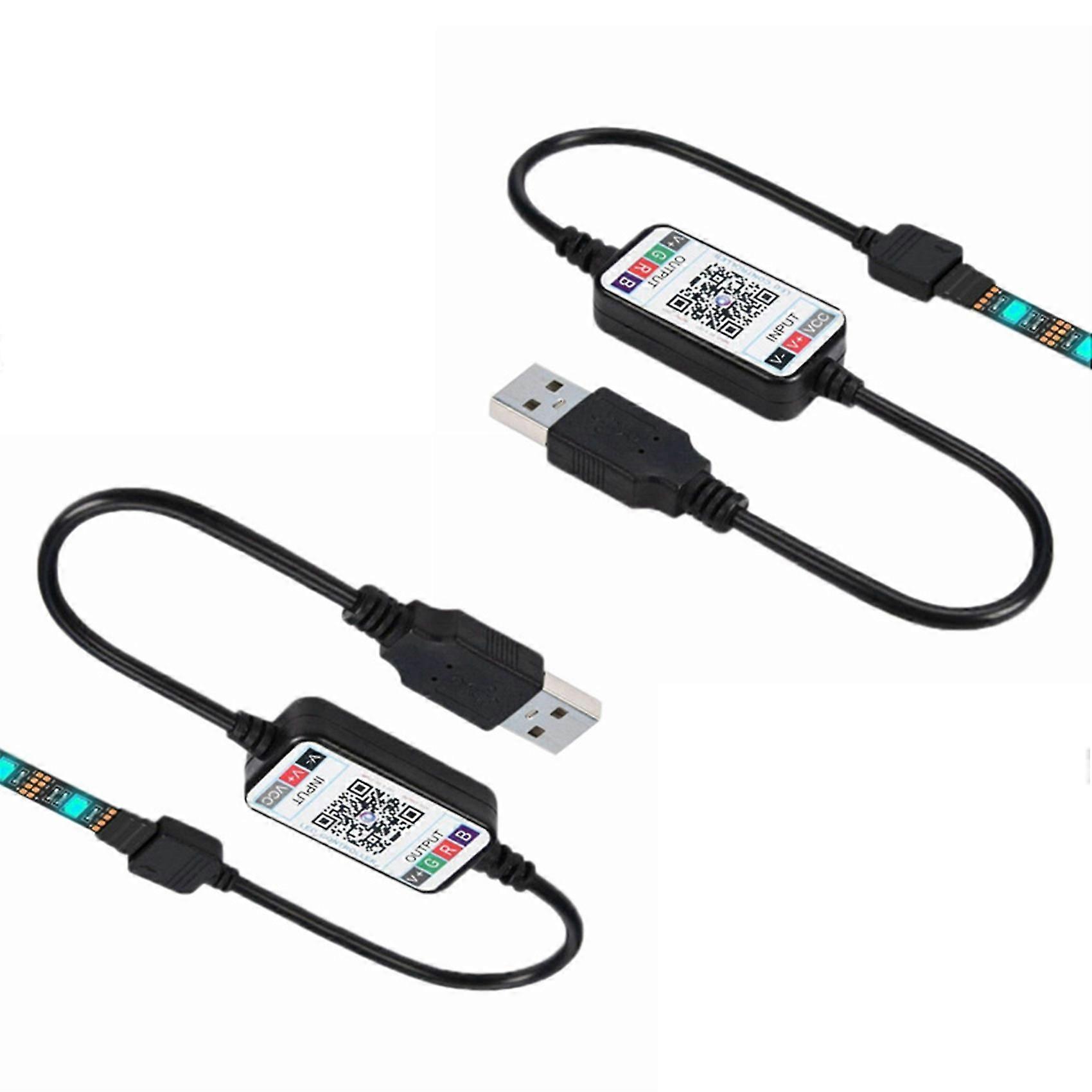 2x Bezprzewodowy pilot zdalnego sterowania Bluetooth Led Dc5-24V Phone App Connection Control dla Rgb Lig