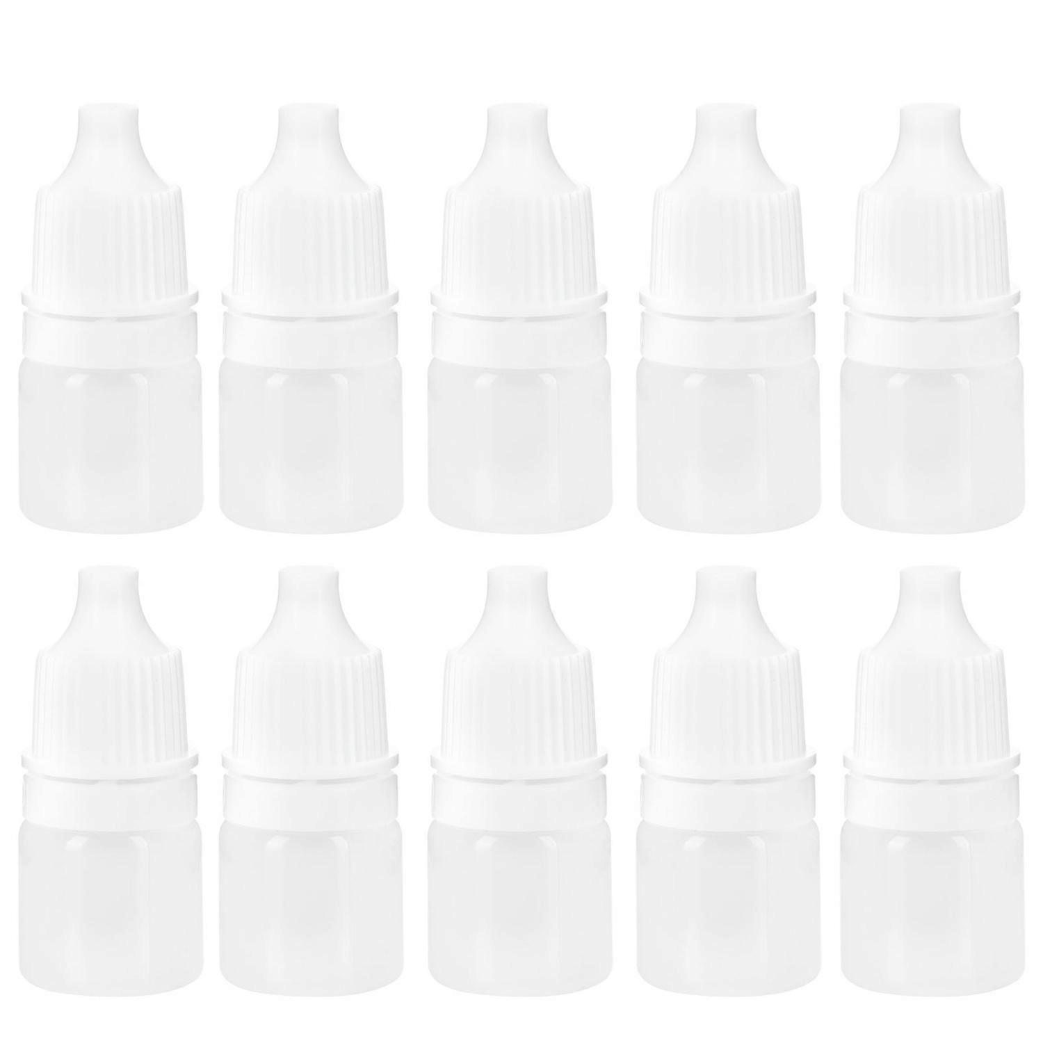 100PCS 2ml Empty Plastic Dropper Bottle Squeezable Refillable Bottle for Eye Drop Liquid