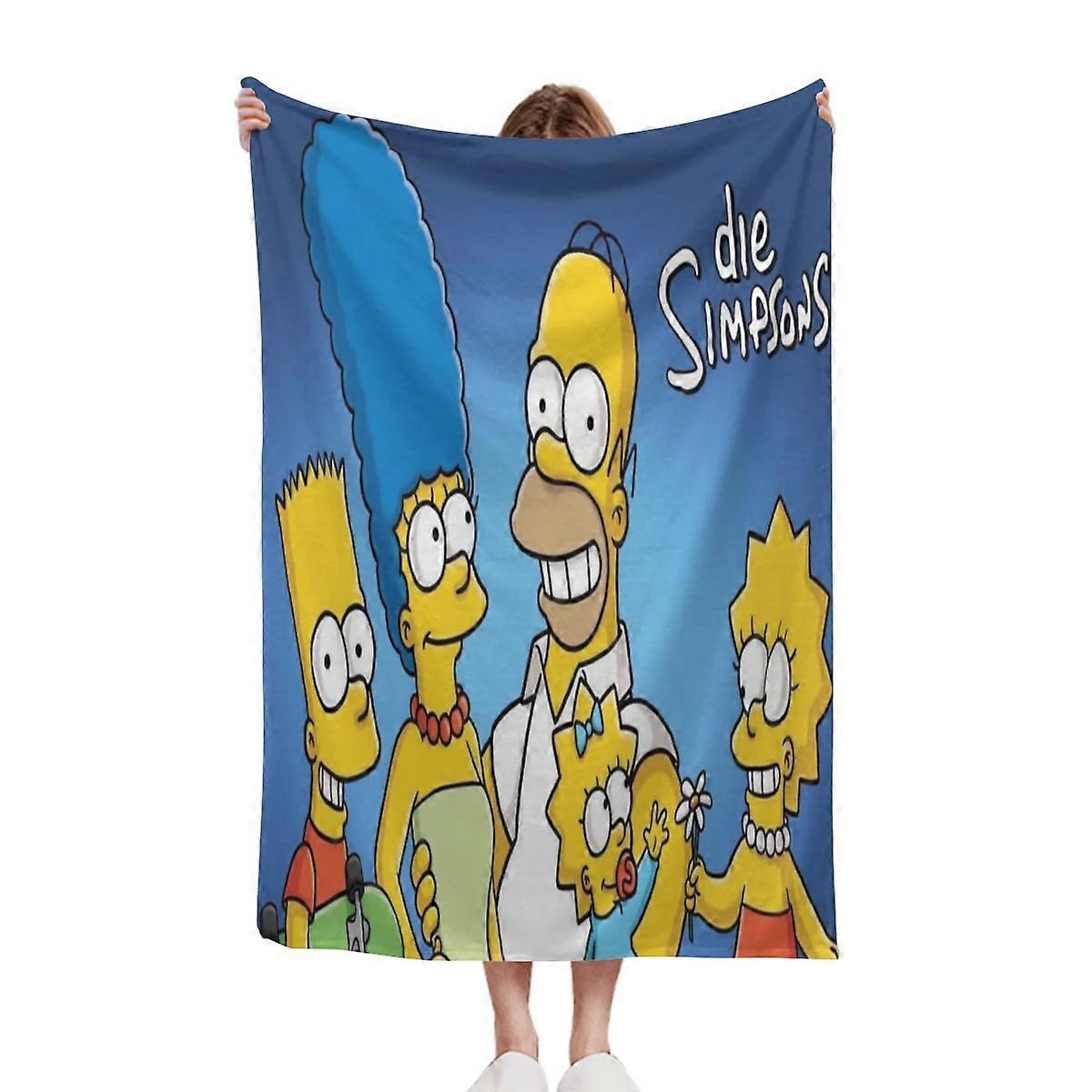 Simpson Flannel Blanket, Super Plush, Soft, Comfortable, Fluffy Flannel Wool, Sofa, Bed, Travel-310g