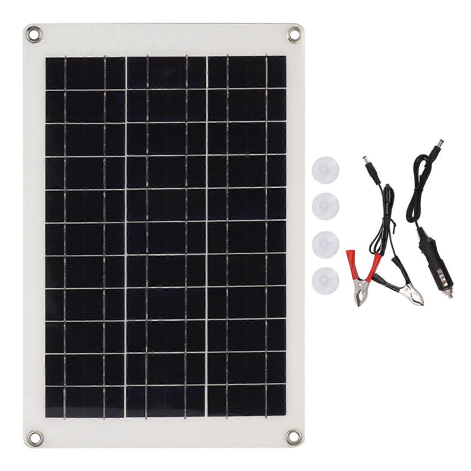 20W Polycrystalline Solar Panel Kit Flexible Photovoltaic Charging Panel with Dual USB Interface