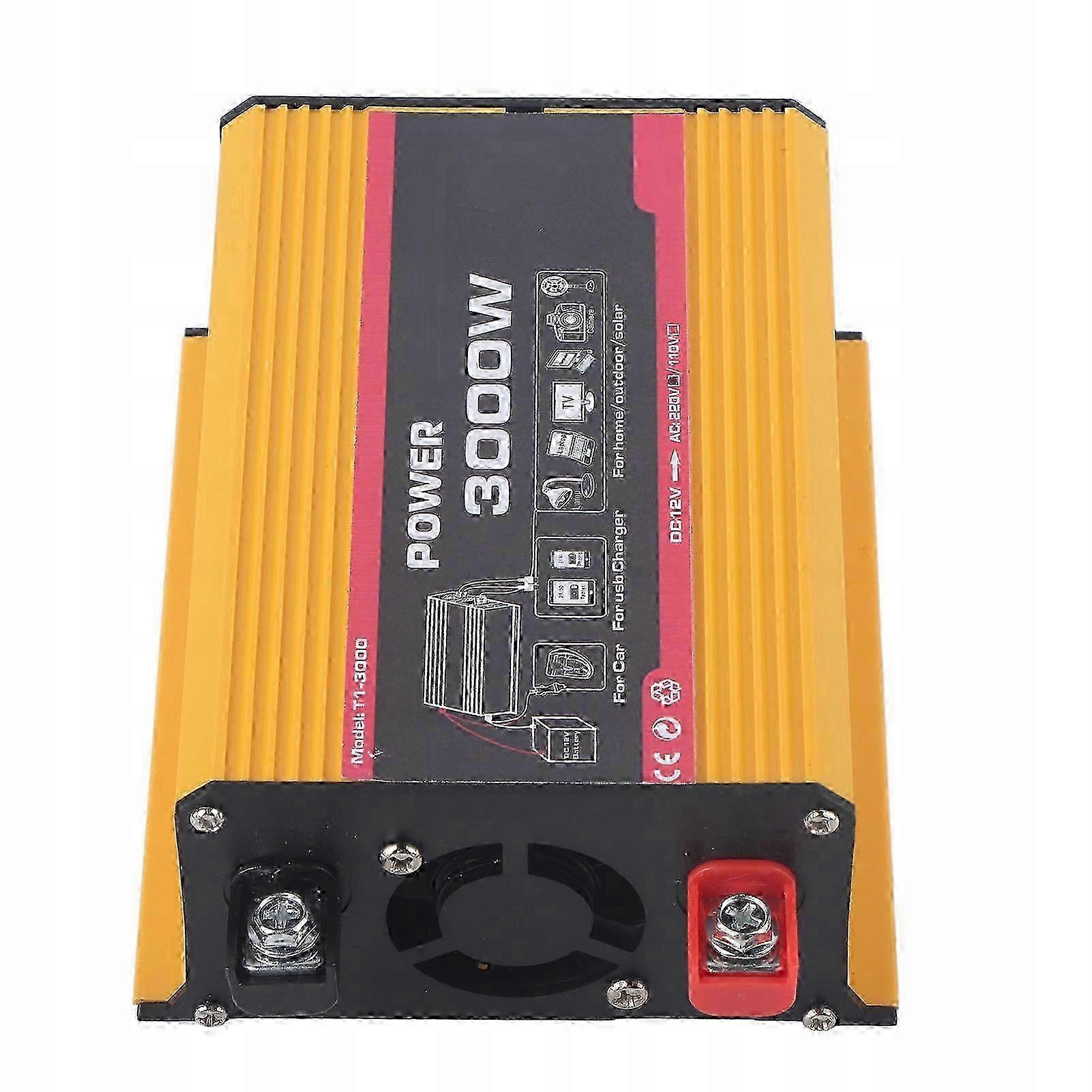 Bilomformer 4000w 12v til 220v 2xusb 2025