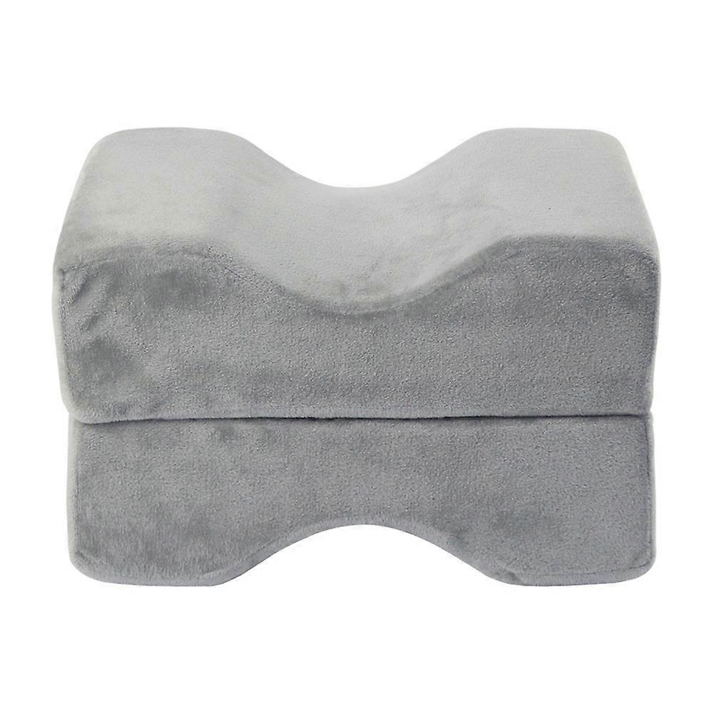 Memory Foam Knee Pillow Leg Positioner Hip Sciatica Back Pain Relief Cushion(Gray)