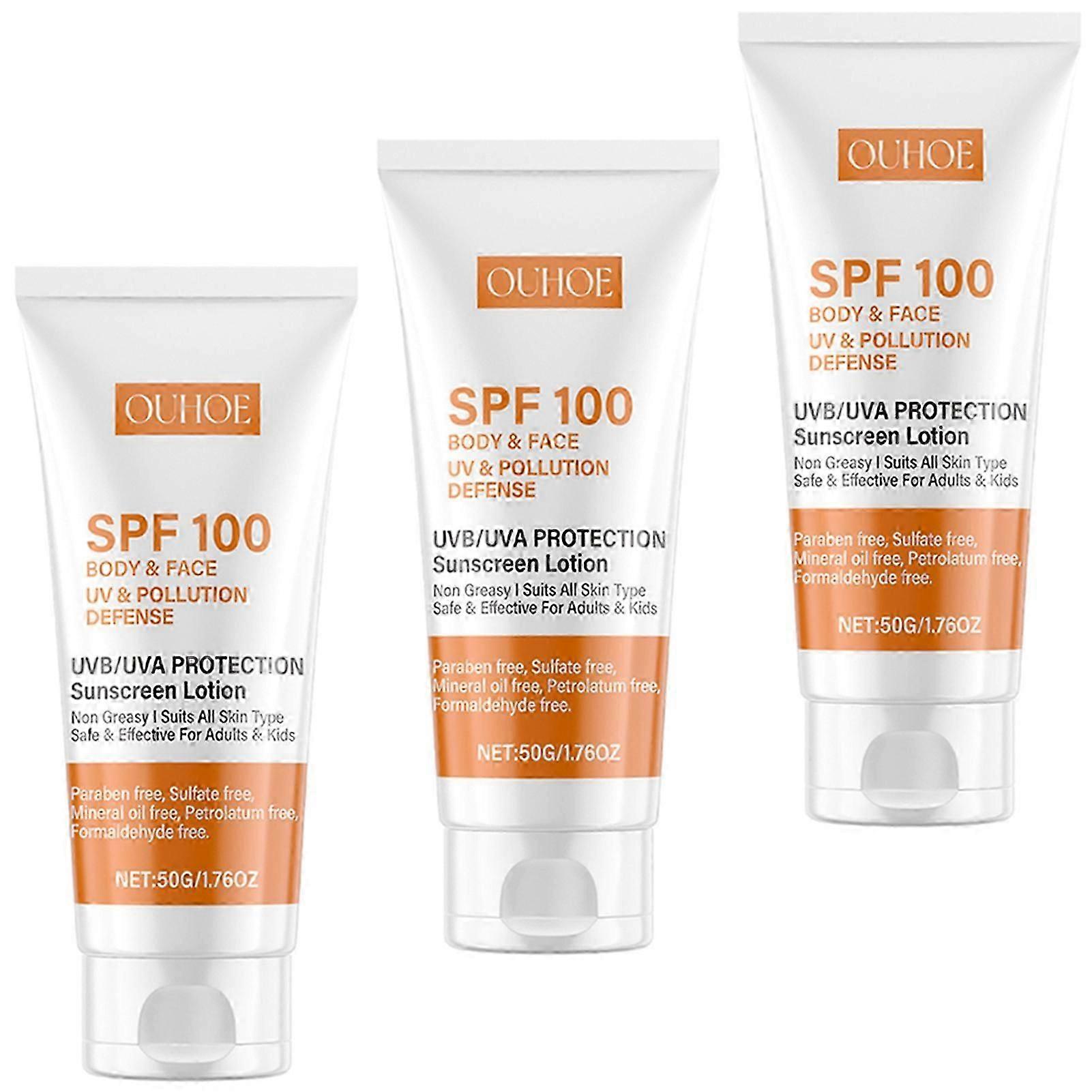 Sun Block Defence Face Body SPF100, Broad-spectrum Protection Against UVA UVB Rays, for All Skin Types