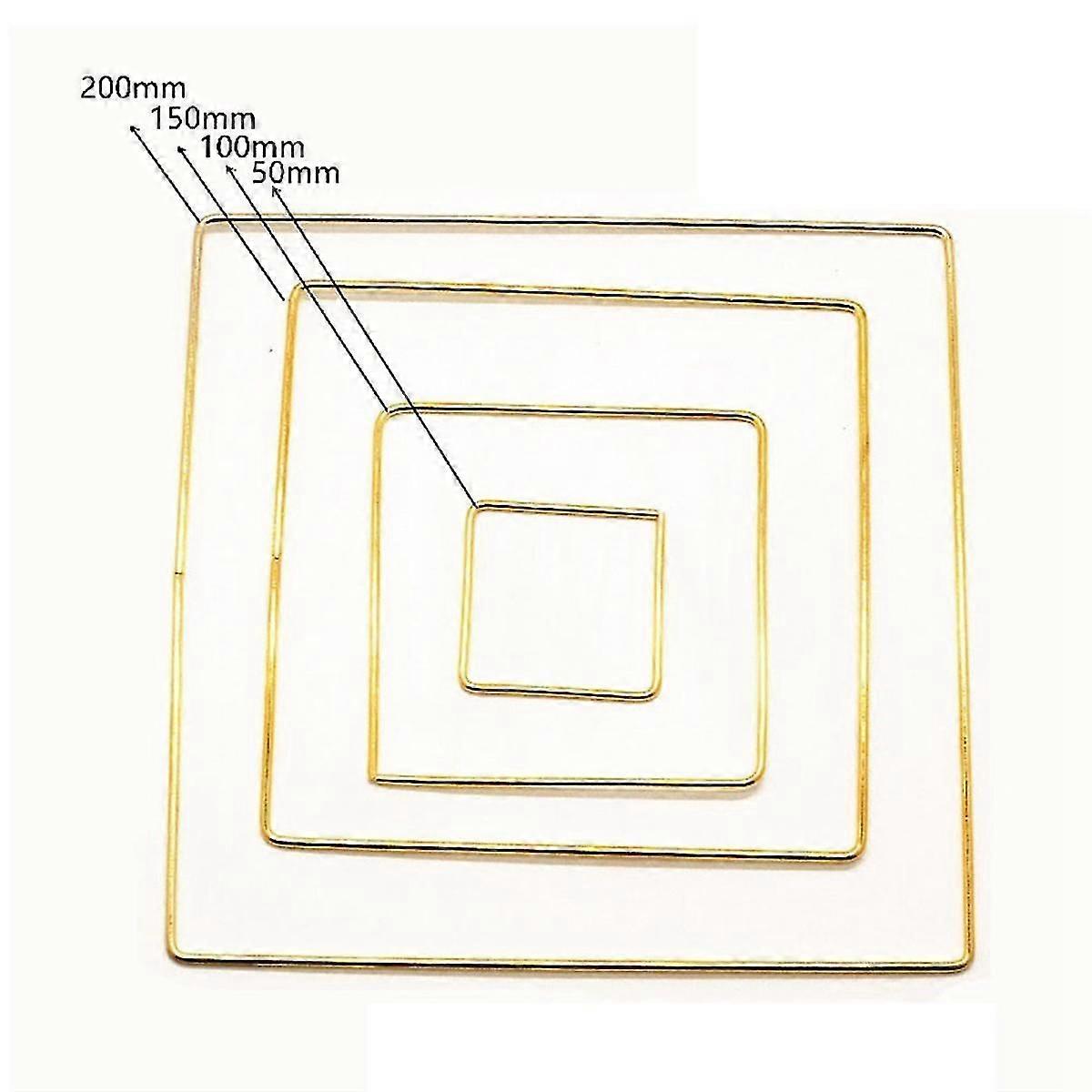 Zlatá farba Farebný Lapač snov Lapač snov Prstene Macrame Craft Obruč Diy Svadba Vietor Zvonkohra Visí