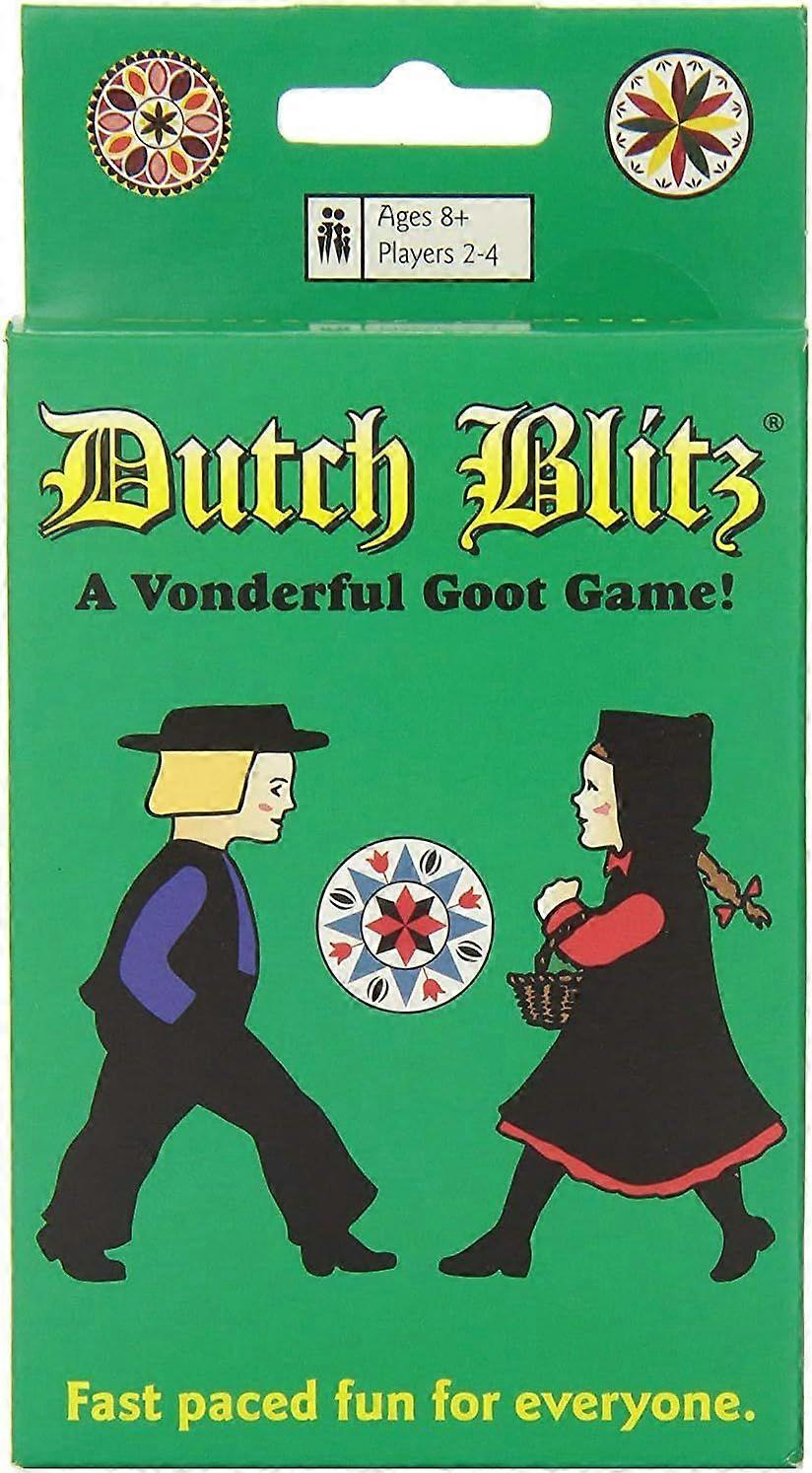 Dutch Blitz - A fast-paced card game suitable for 2-4 players aged 8 and above, with 160 cards and easy to learn