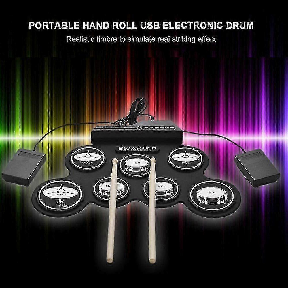 Hand Rolled Electronic Drum Percussion Instrument Silicone USB Electronic Drum