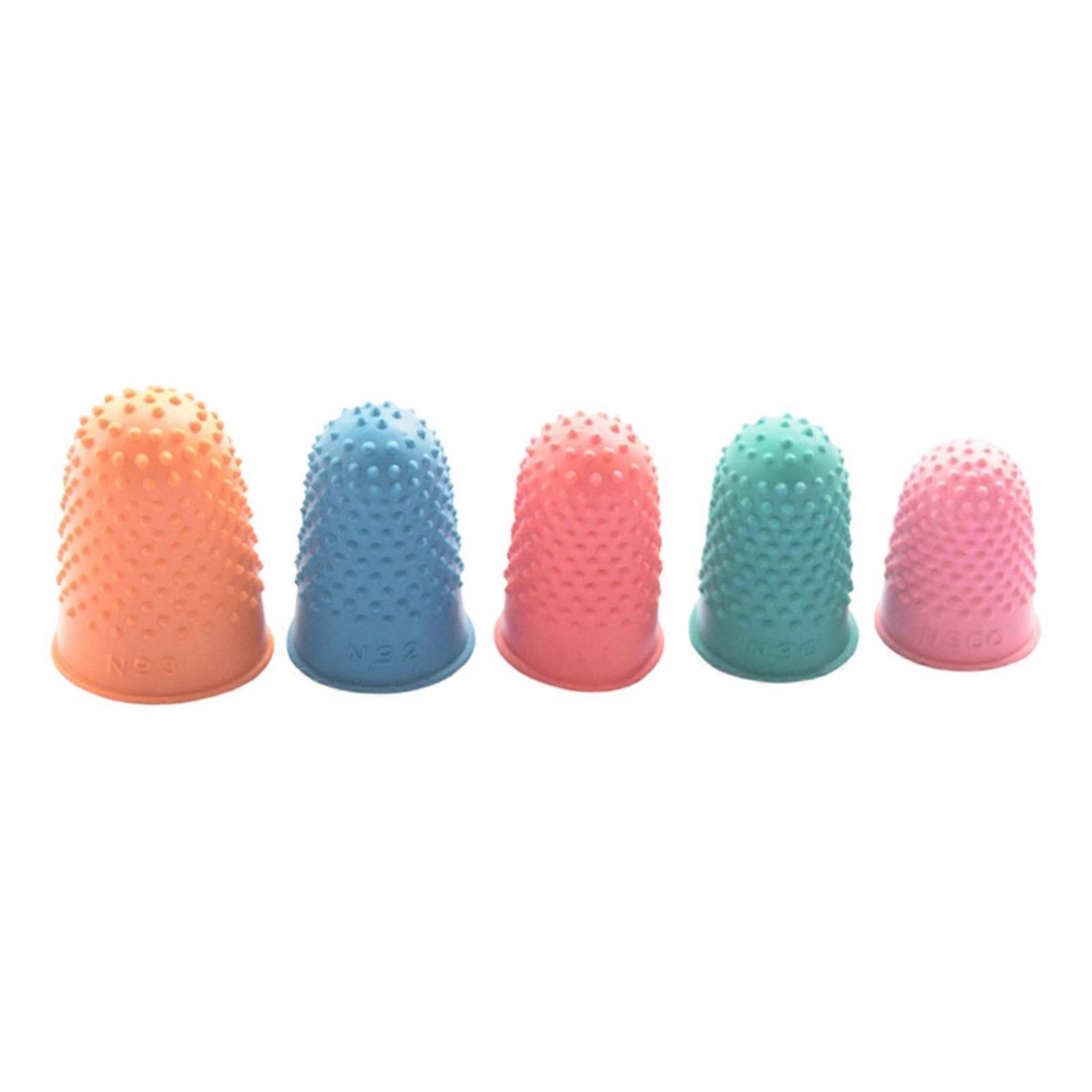 Reusable Washable Rubber Finger Protectors High Temperatures Resistance Multipurpose for Banking Document Sorting Multicolor