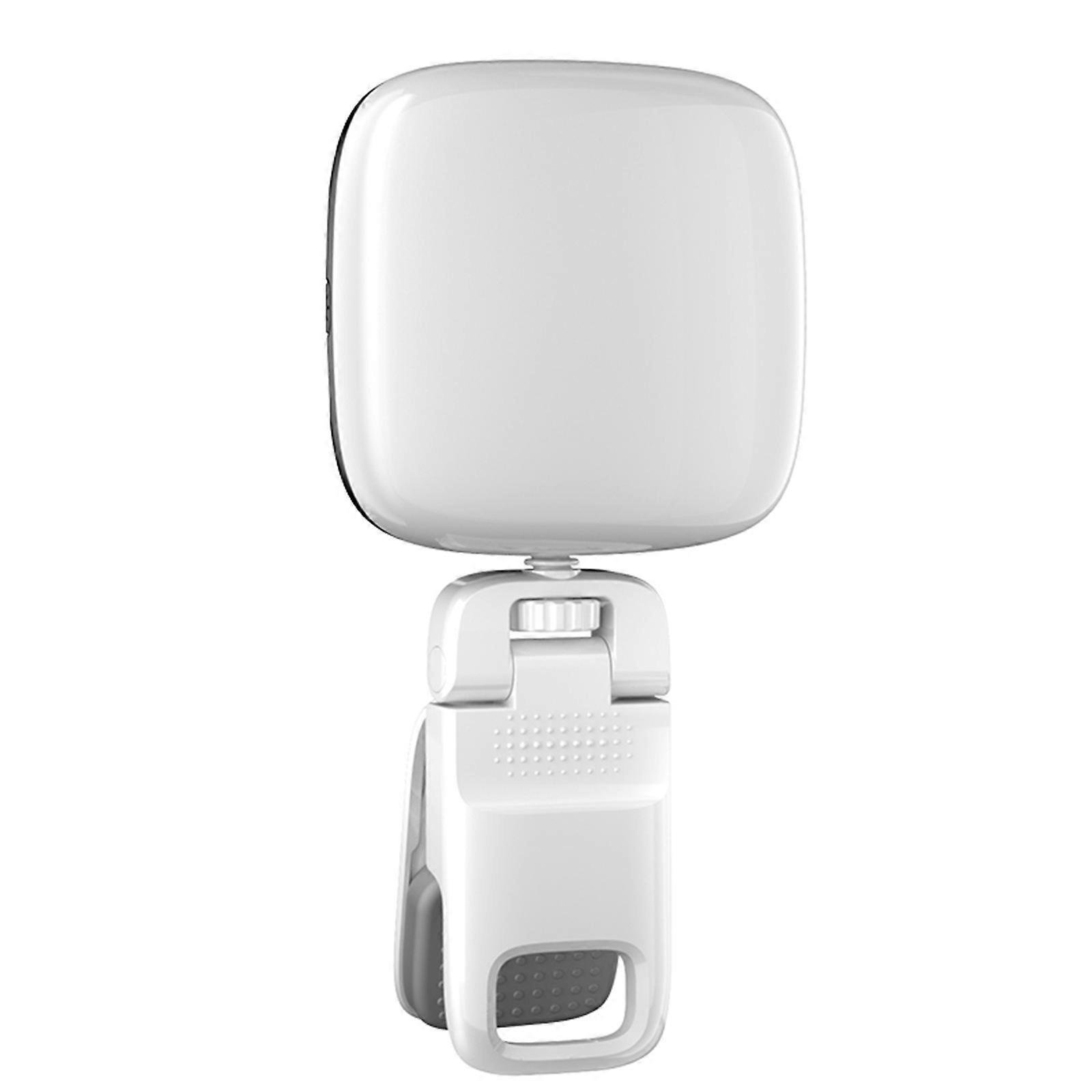 2500-6000K Selfie Light Adjustable 3 Mode 49 LEDs 9 Gear Brightness Phone Light with Clip Rotating Clip on Fill Light  White