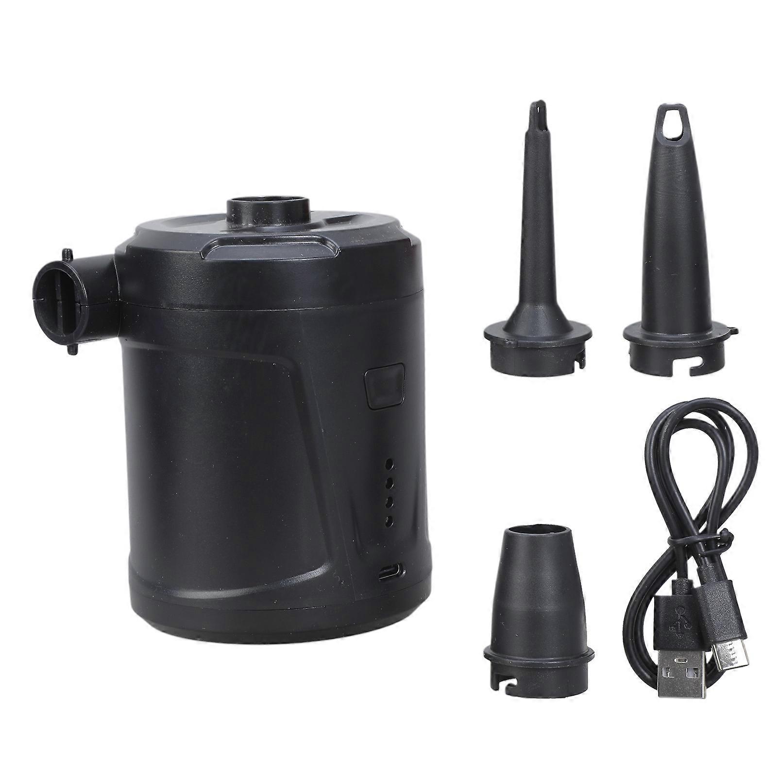 Airs Pump with 3 Airs Nozzles Quickly Airs Mattress Pump Fast Inflate Deflate Pump Portable Inflator Deflator Quickly Airs Pump Multicolor