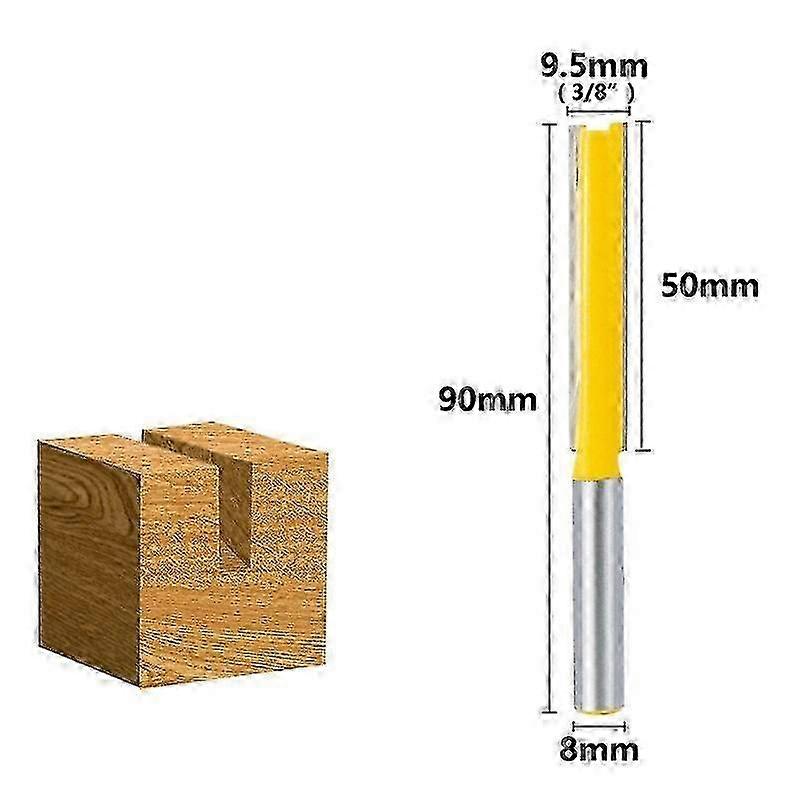 XCAN Flush Trim Router Bit Long 50-76mm Tenon Cutter 8mm Shank Template Pattern Bit Carbide Milling