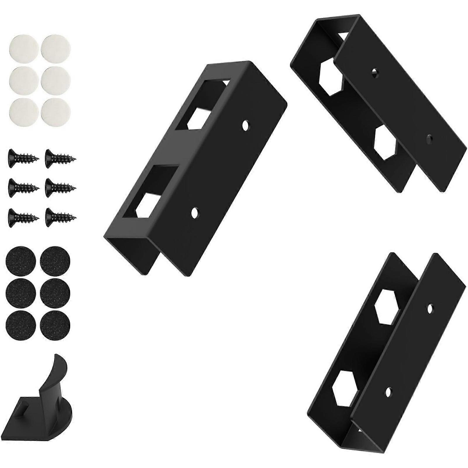 Under Desk Laptop Storage Holder Mount Bracket with Screw Space Saving Under Table Notebook Support Stand Hardware Multicolor