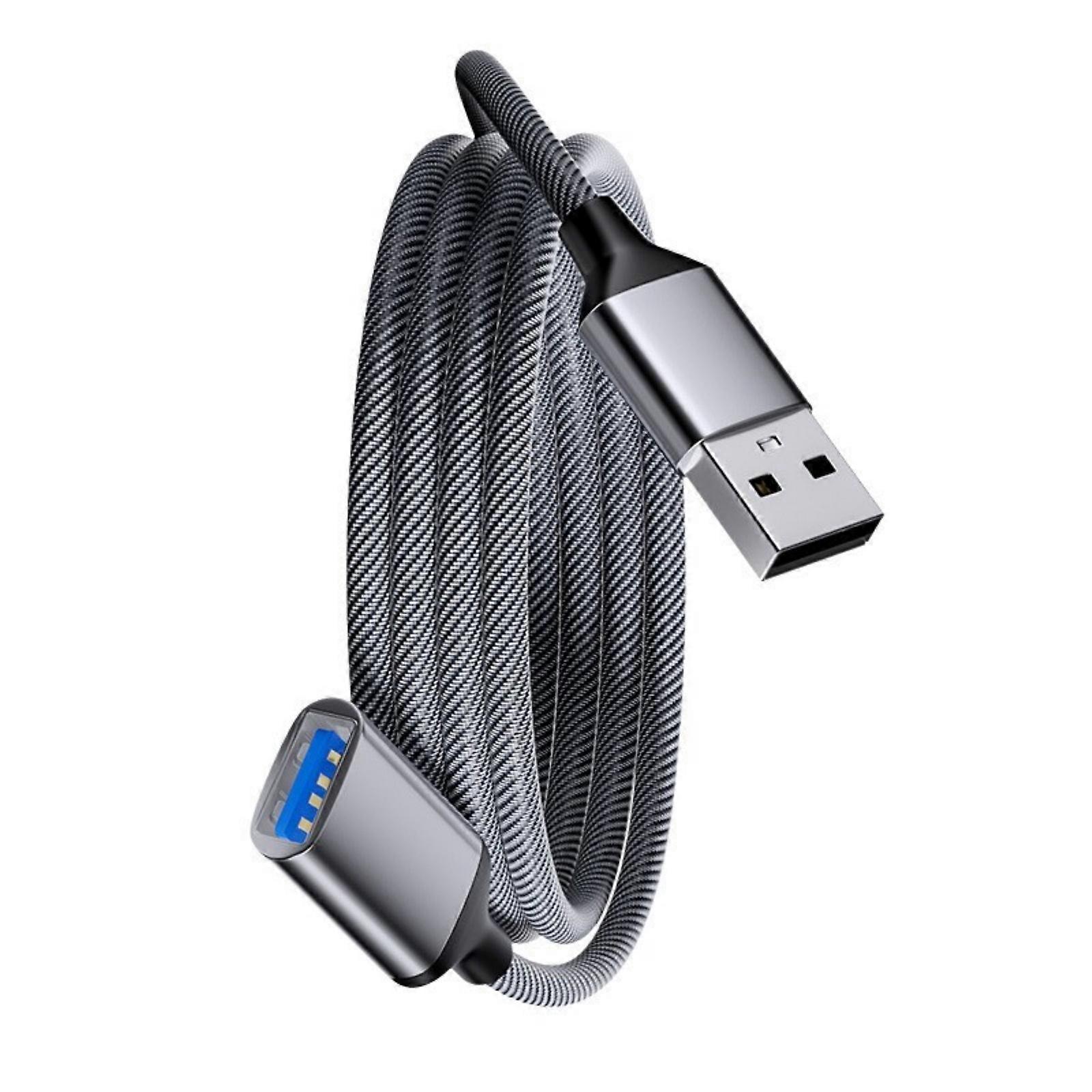 USB Extension Cable Female/Male to Male Connectors Line for Stable Data Transfer Fast Speed 480Mbps USB A to USB Cord Multicolor