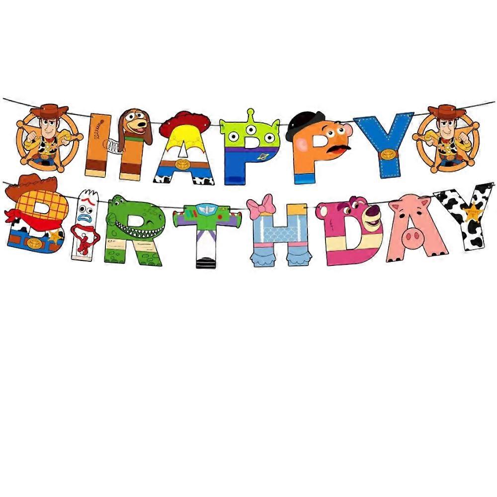 Toy Story Themed Birthday Party Decorations Set Disposable Tableware Plates Cups Napkins Banner