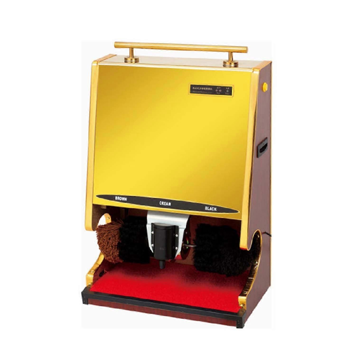 Electric Shoe Polisher with Automatic Induction, Dual Brush for Dark and Light Shoes, 220V Portable