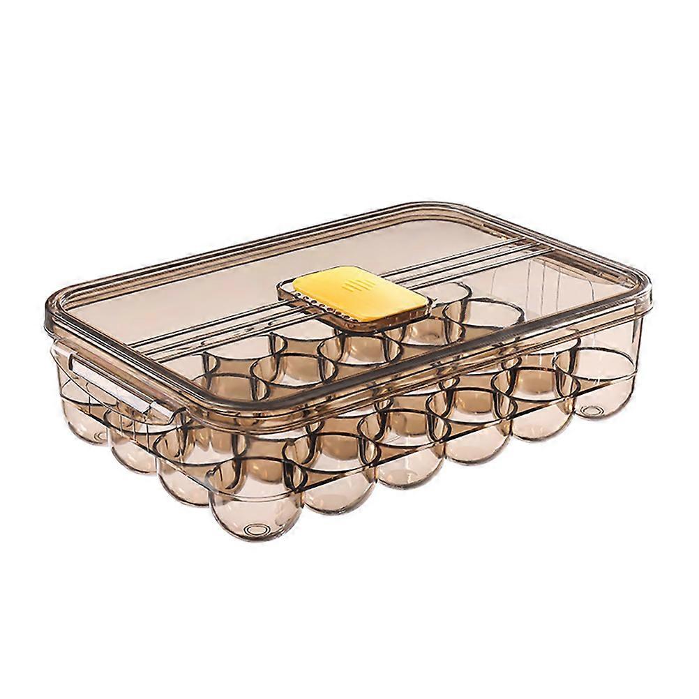 Large Capacity Egg Carrier Box Covered Egg Storage Holder Fridge Egg Dispenser