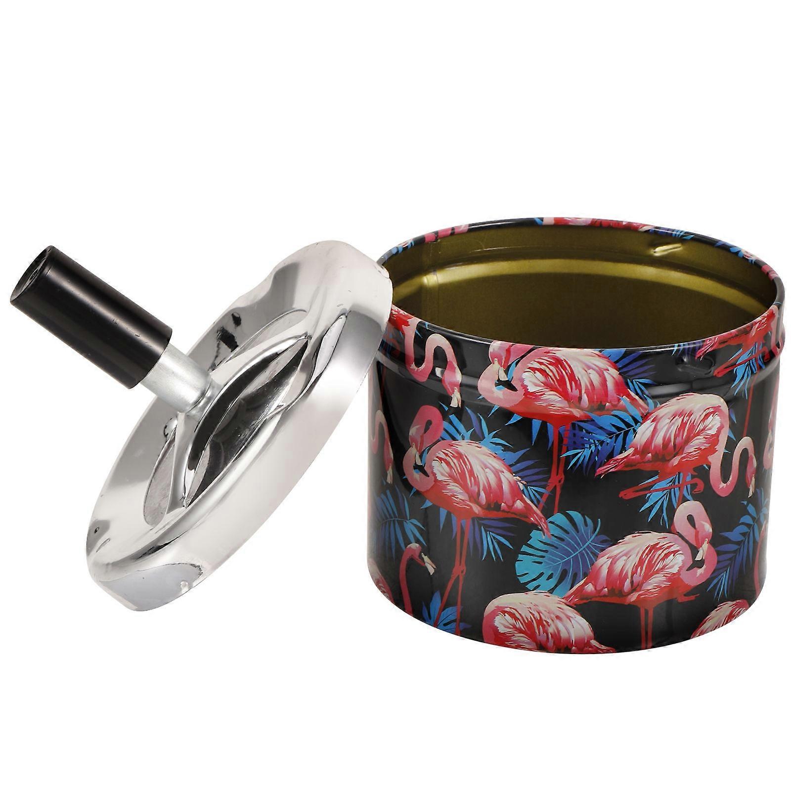 Home Ashtray Windproof Automatic Extinguishing Ashtray Pattern Ashtray Souvenir Gift