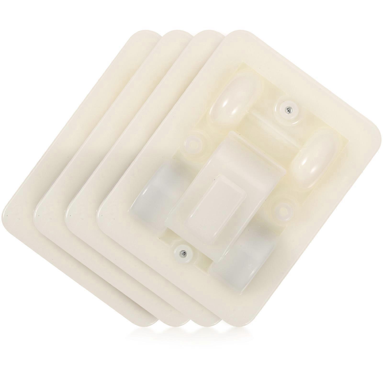 Kids Intelligent Toy Pullback Car Base Plastic for DIY Crafts 4Pcs Set