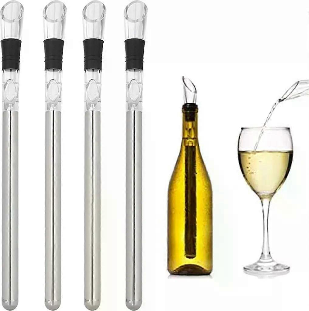 4-pack stainless steel wine coolers with wine cooling rod and aeration function - FD18 -